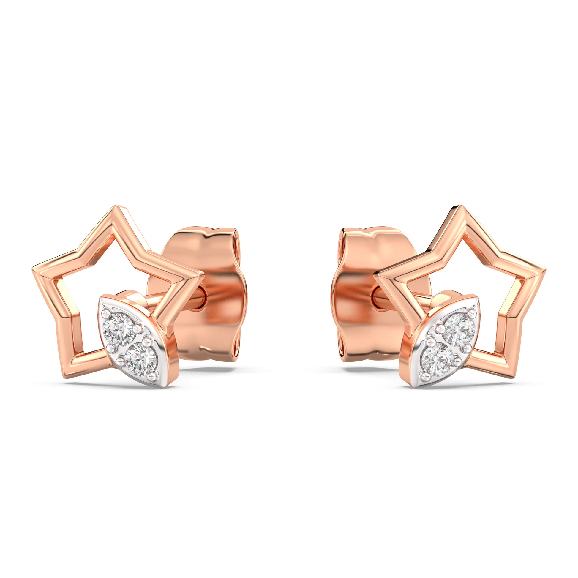 Little Star Kids Diamond and Gold Earring