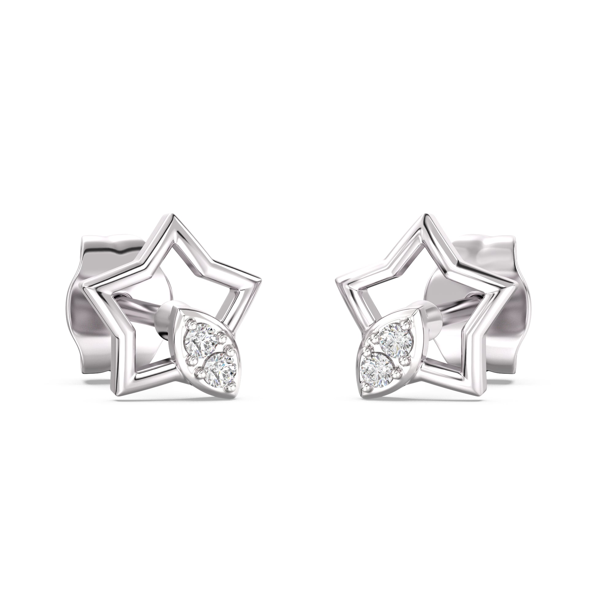 Little Star Kids Diamond and Gold Earring