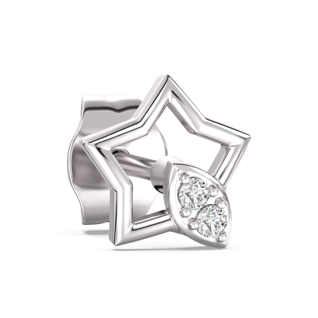 Little Star Kids Diamond and Gold Earring