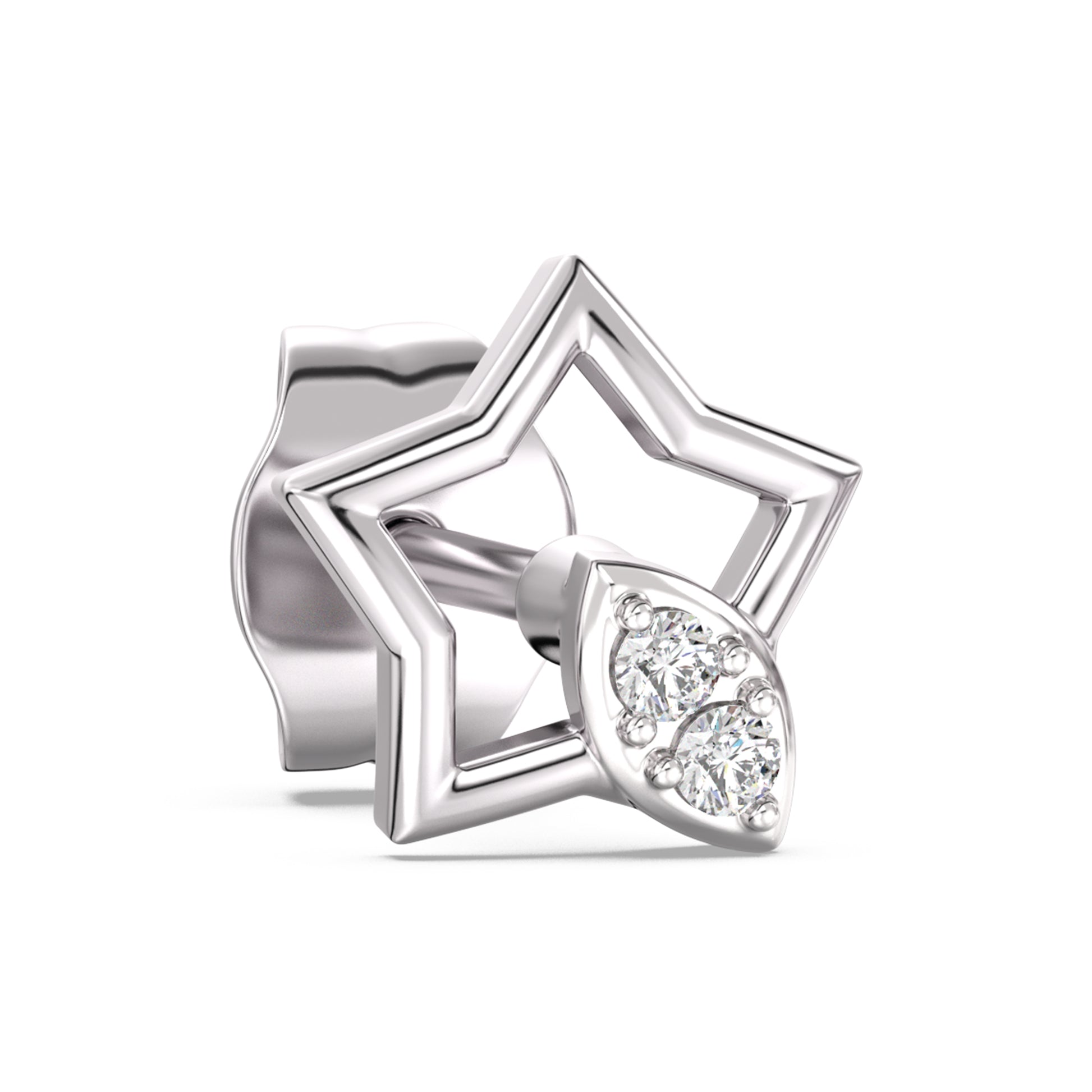 Little Star Kids Diamond and Gold Earring