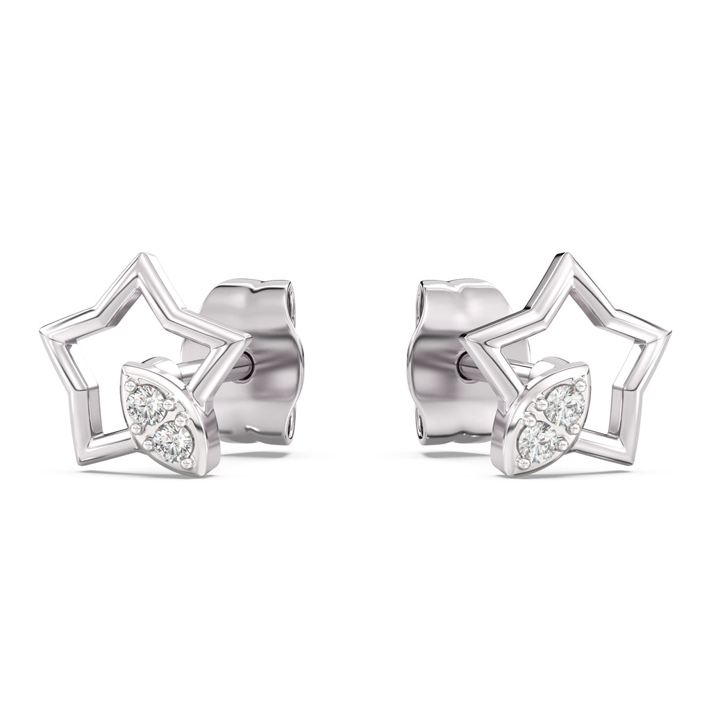 Little Star Kids Diamond and Gold Earring