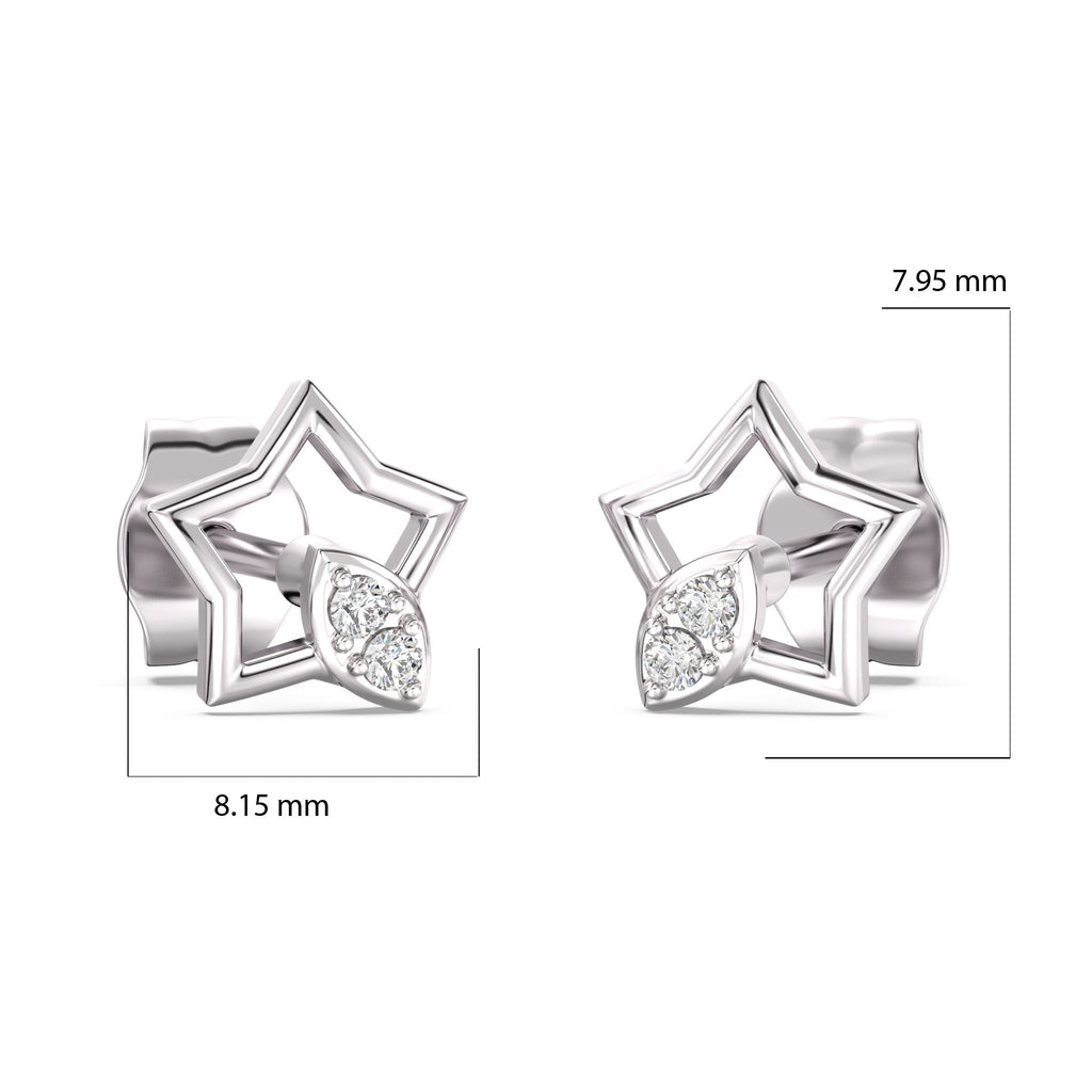 Little Star Kids Diamond and Gold Earring