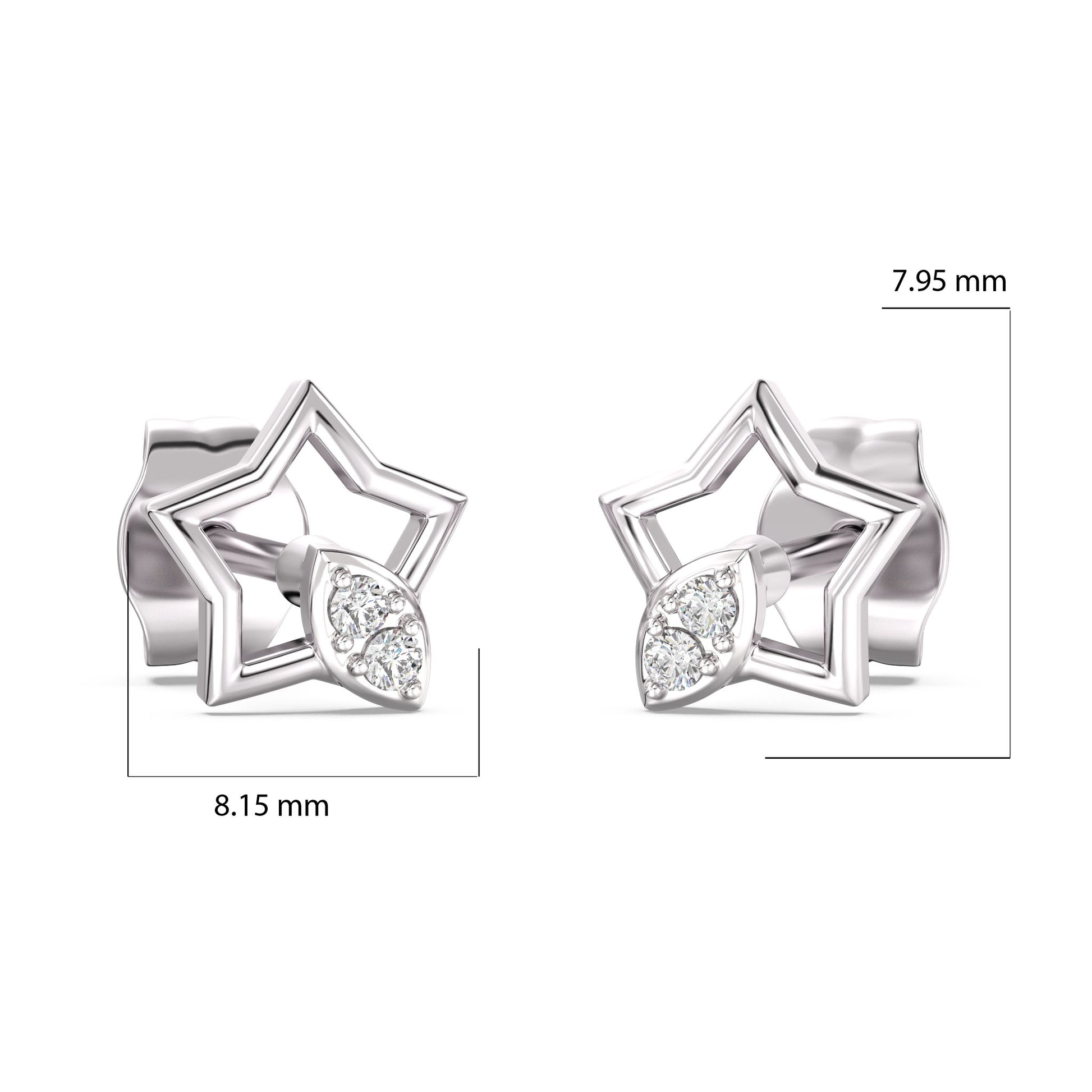 Little Star Kids Diamond and Gold Earring