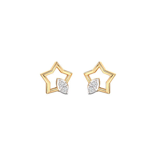 Little Star Kids Diamond and Gold Earring