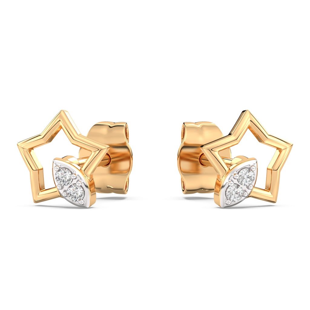 Little Star Kids Diamond and Gold Earring