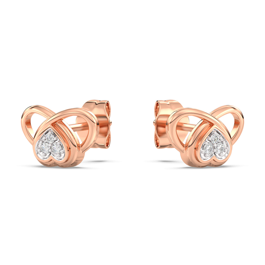 Curves of Connections Kids Diamond and Gold Earring