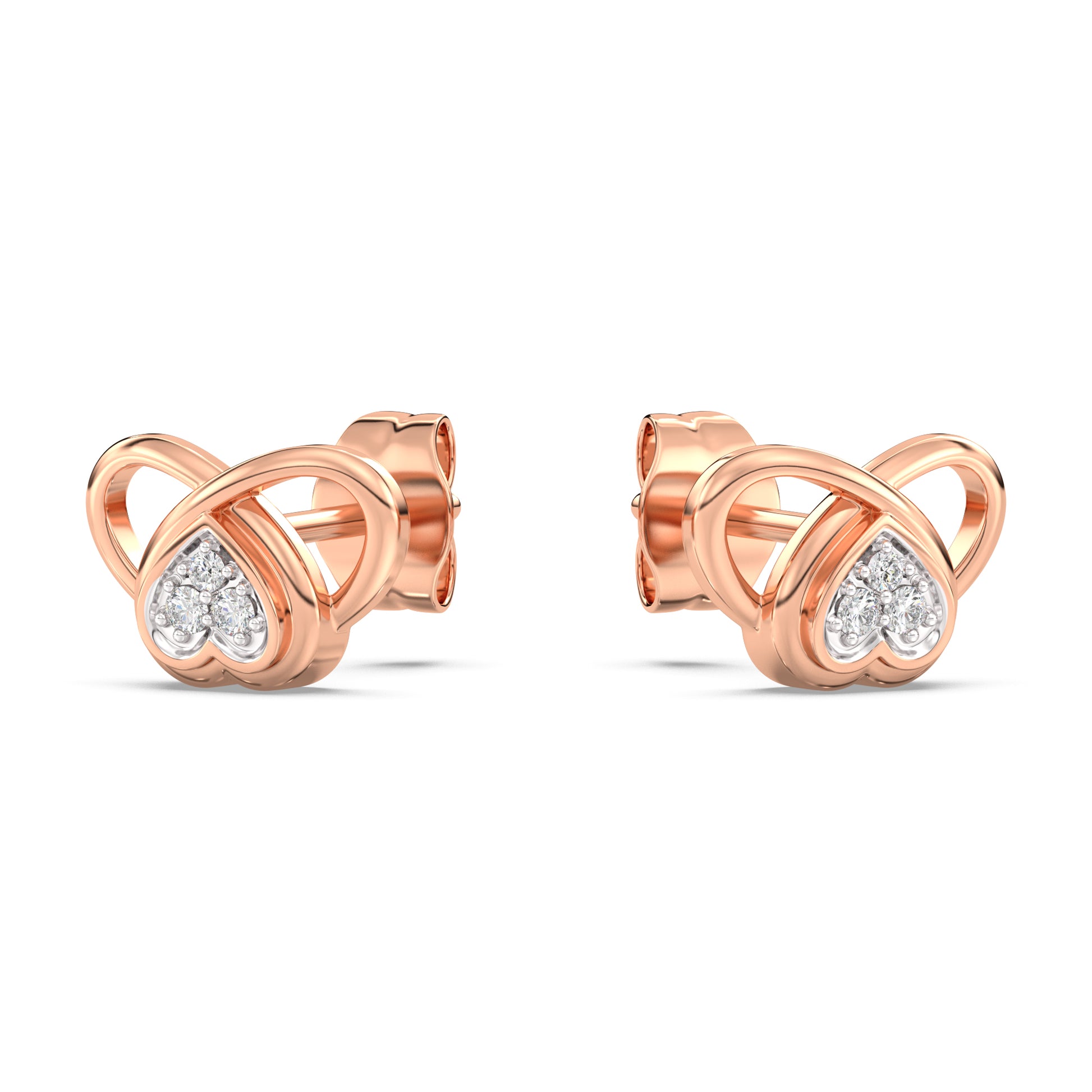 Curves of Connections Kids Diamond and Gold Earring