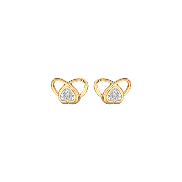 Curves of Connections Kids Diamond and Gold Earring