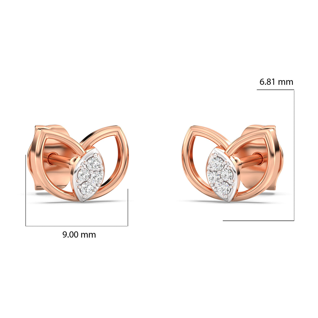 Festive Fervour Kids Diamond and Gold Earring