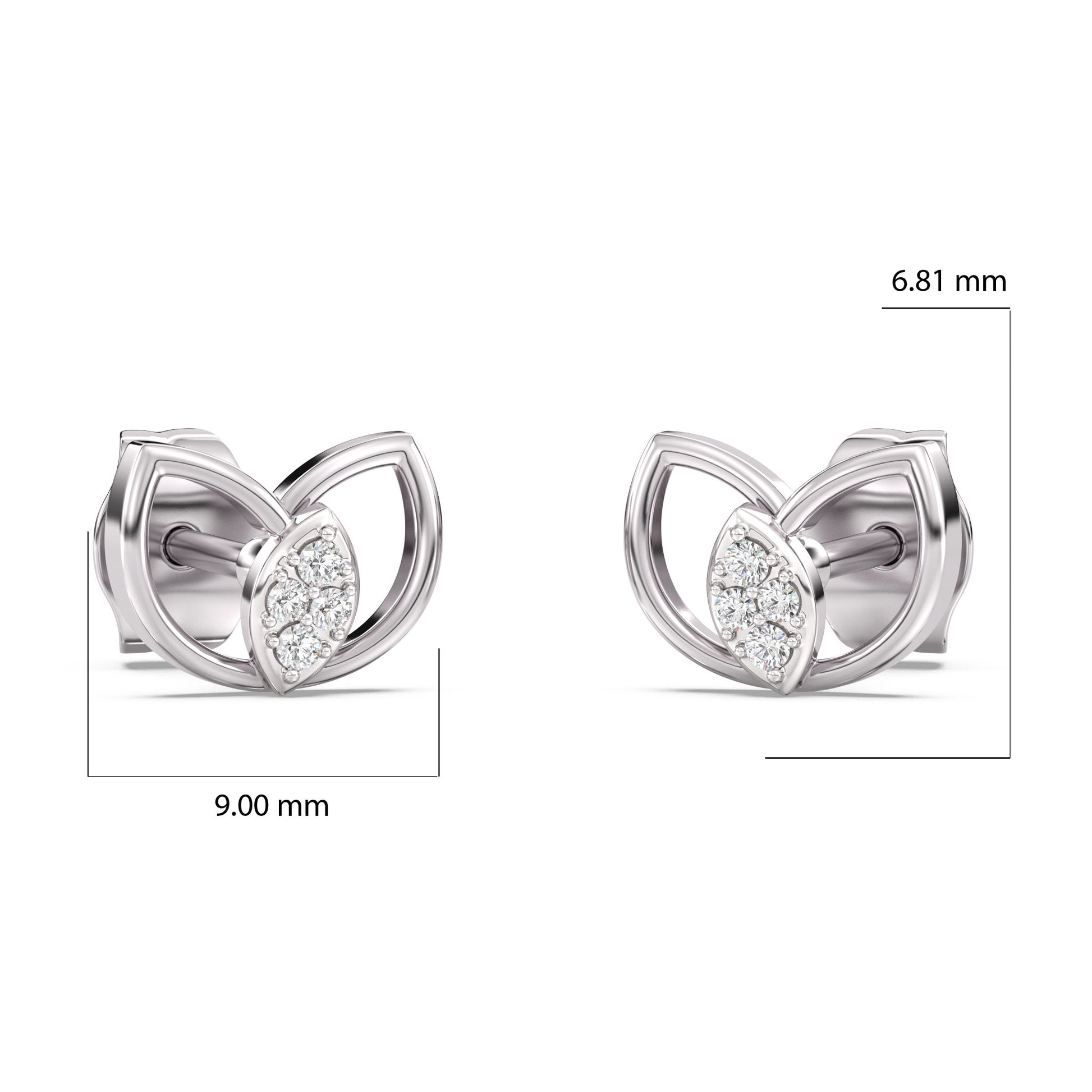 Festive Fervour Kids Diamond and Gold Earring