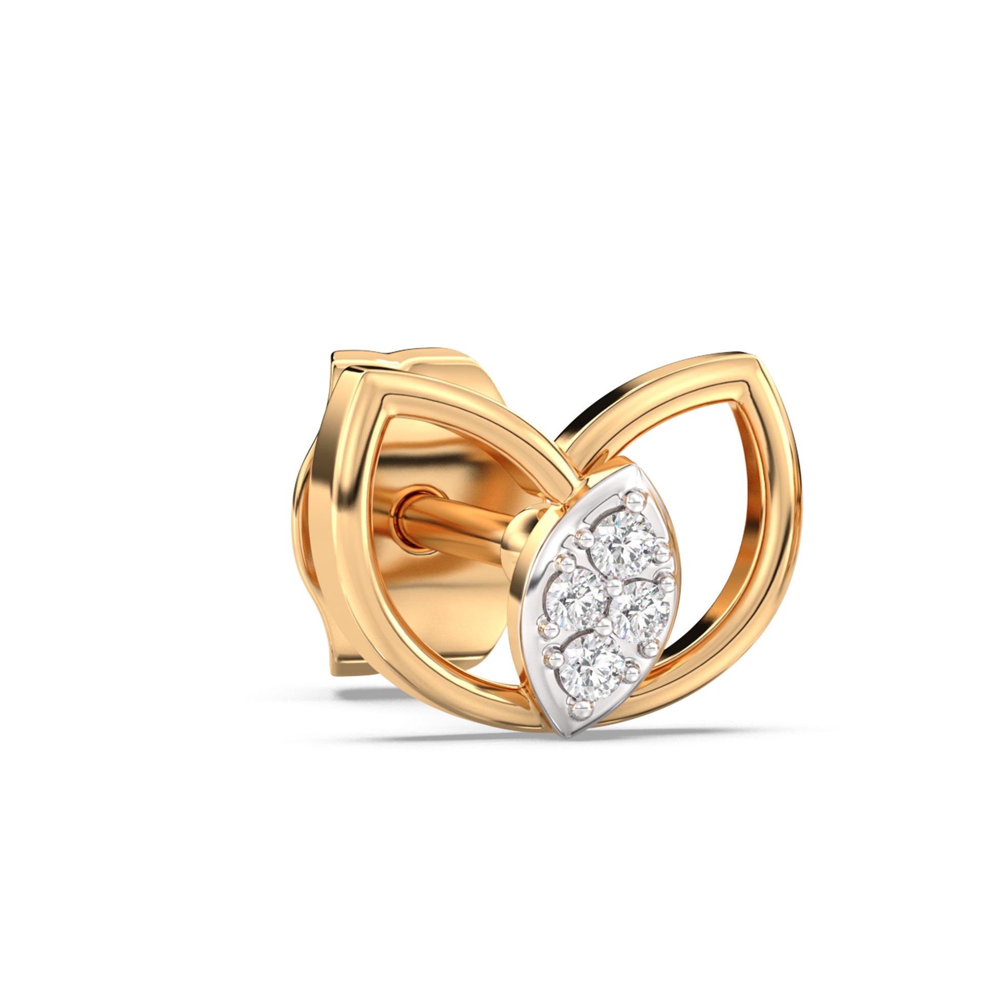 Festive Fervour Kids Diamond and Gold Earring