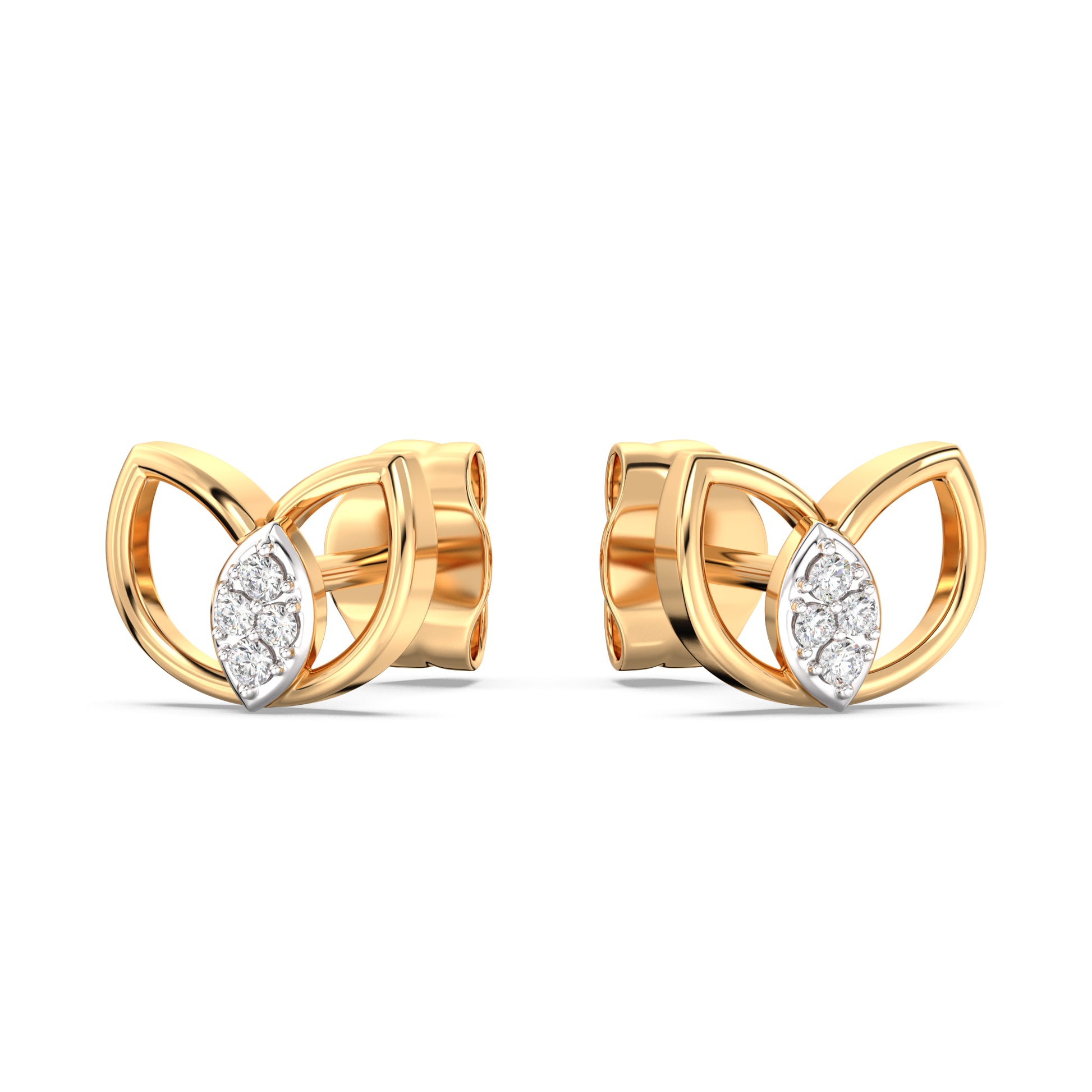 Festive Fervour Kids Diamond and Gold Earring