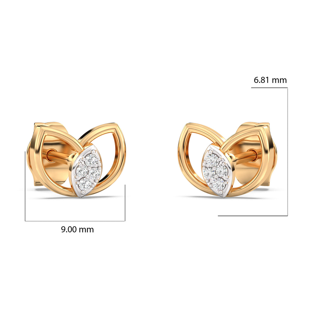 Festive Fervour Kids Diamond and Gold Earring