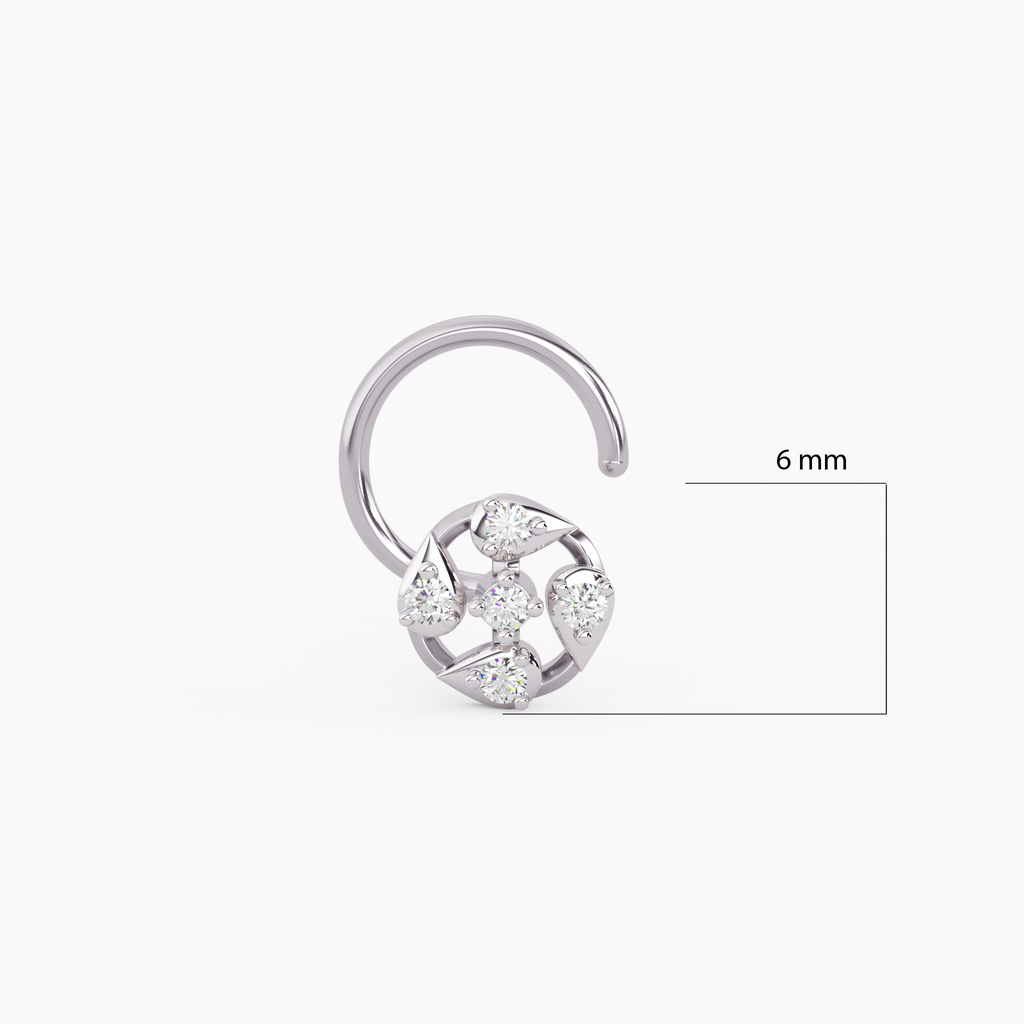 Radiating Beauty Gold and Diamond Nosepin