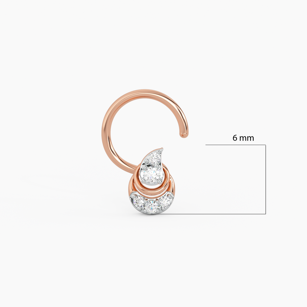 Drop of Life Gold and Diamond Nosepin