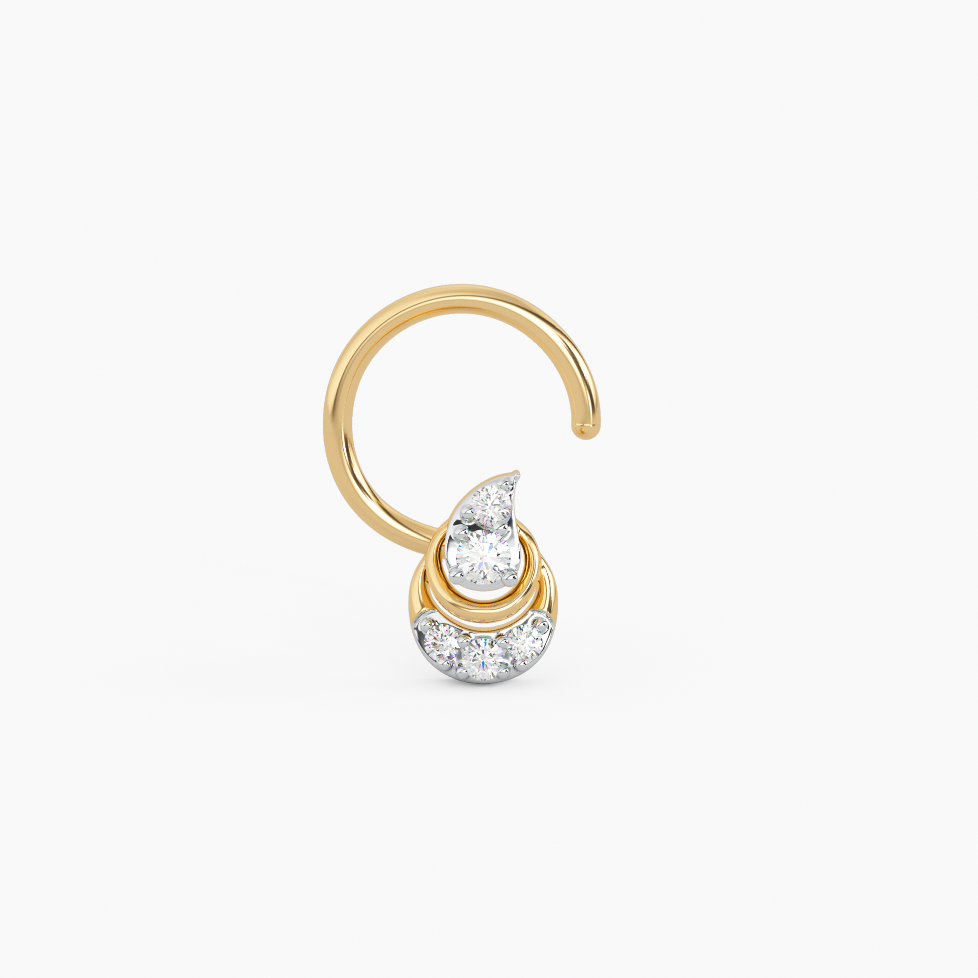 Drop of Life Gold and Diamond Nosepin