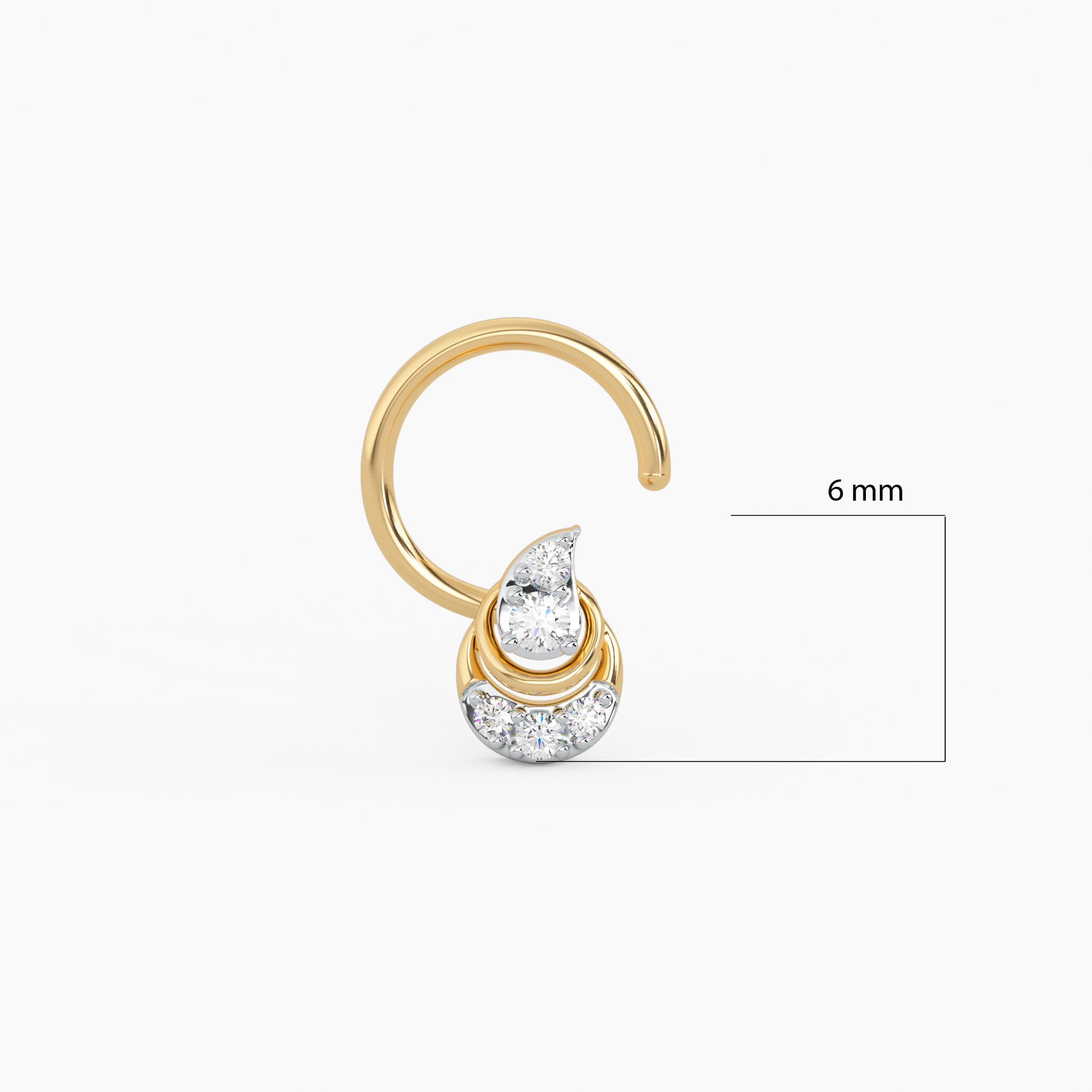 Drop of Life Gold and Diamond Nosepin