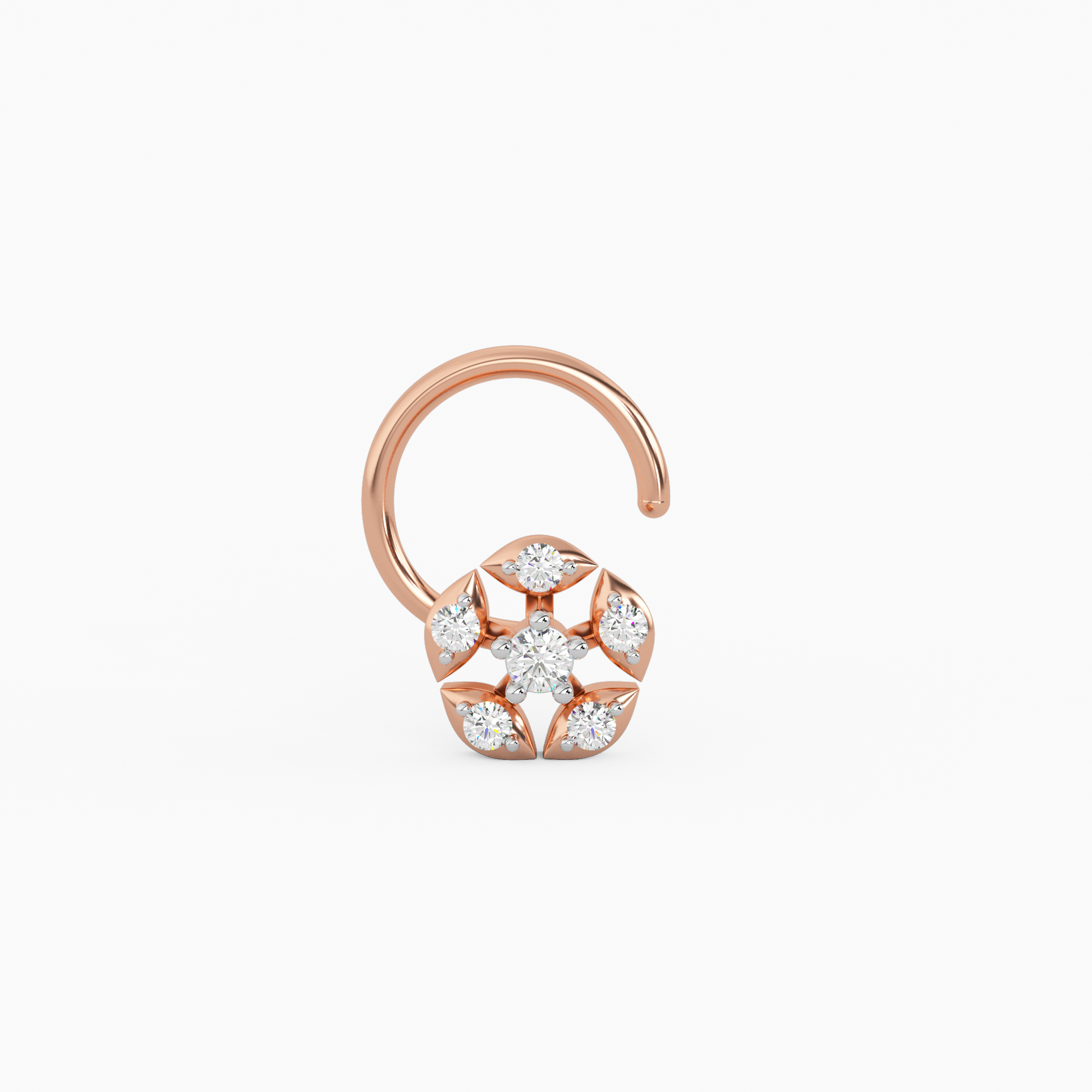 Glint of Desire Gold and Diamond Nosepin