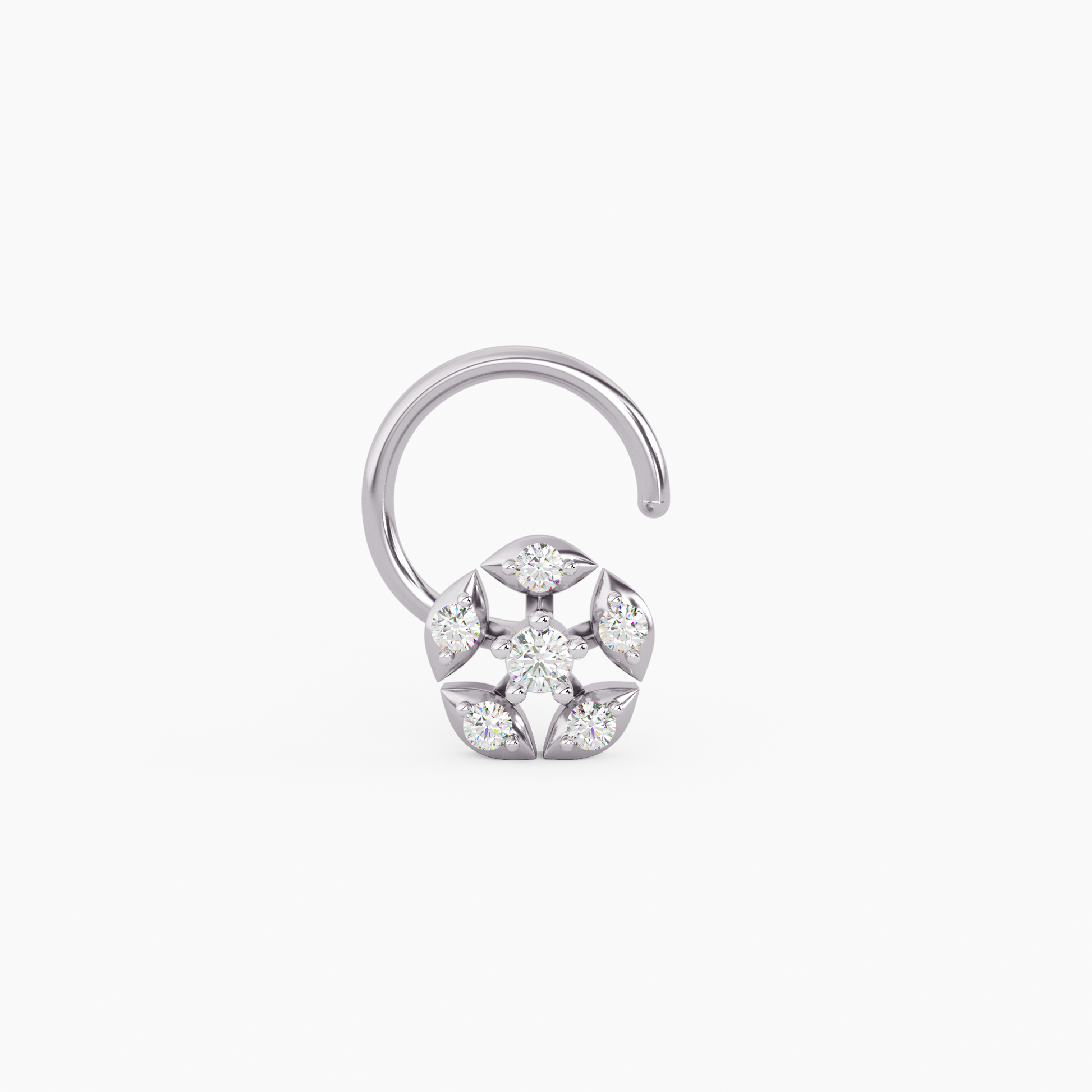 Glint of Desire Gold and Diamond Nosepin