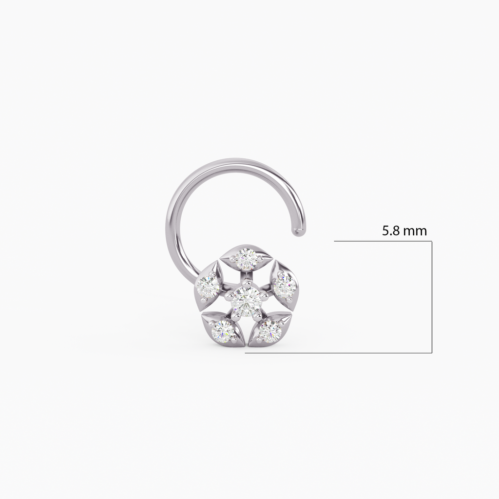 Glint of Desire Gold and Diamond Nosepin