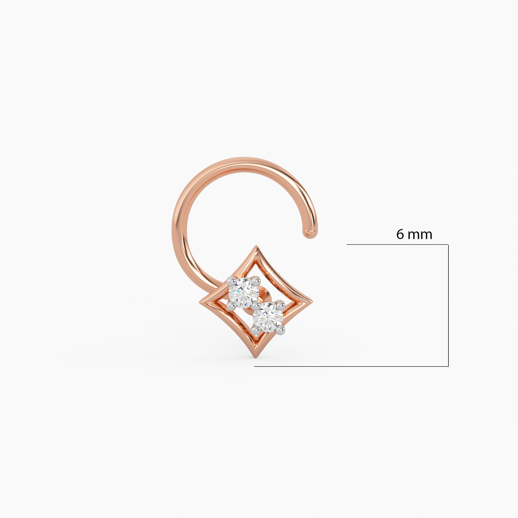 Eternal Beauty Gold and Diamond Nosepin