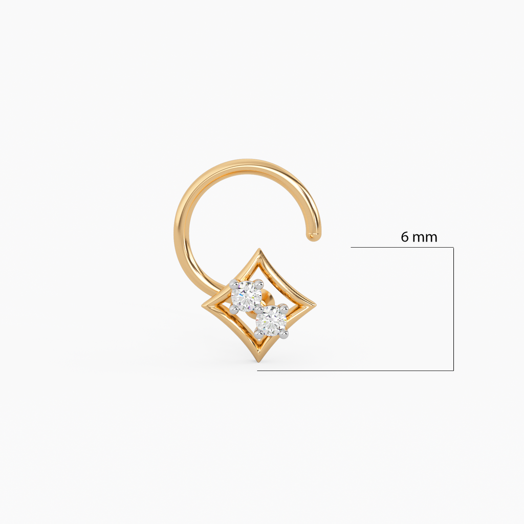 Eternal Beauty Gold and Diamond Nosepin