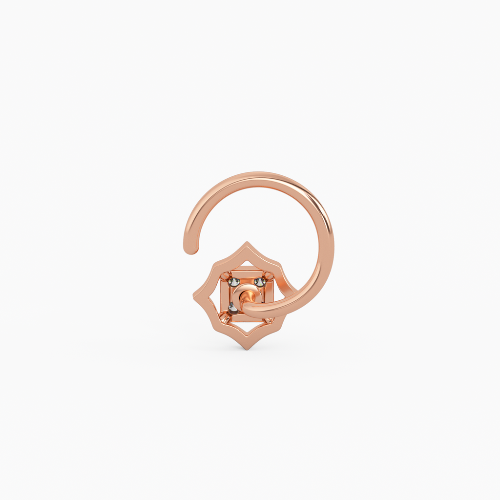 Ethereal Glow Gold and Diamond Nosepin