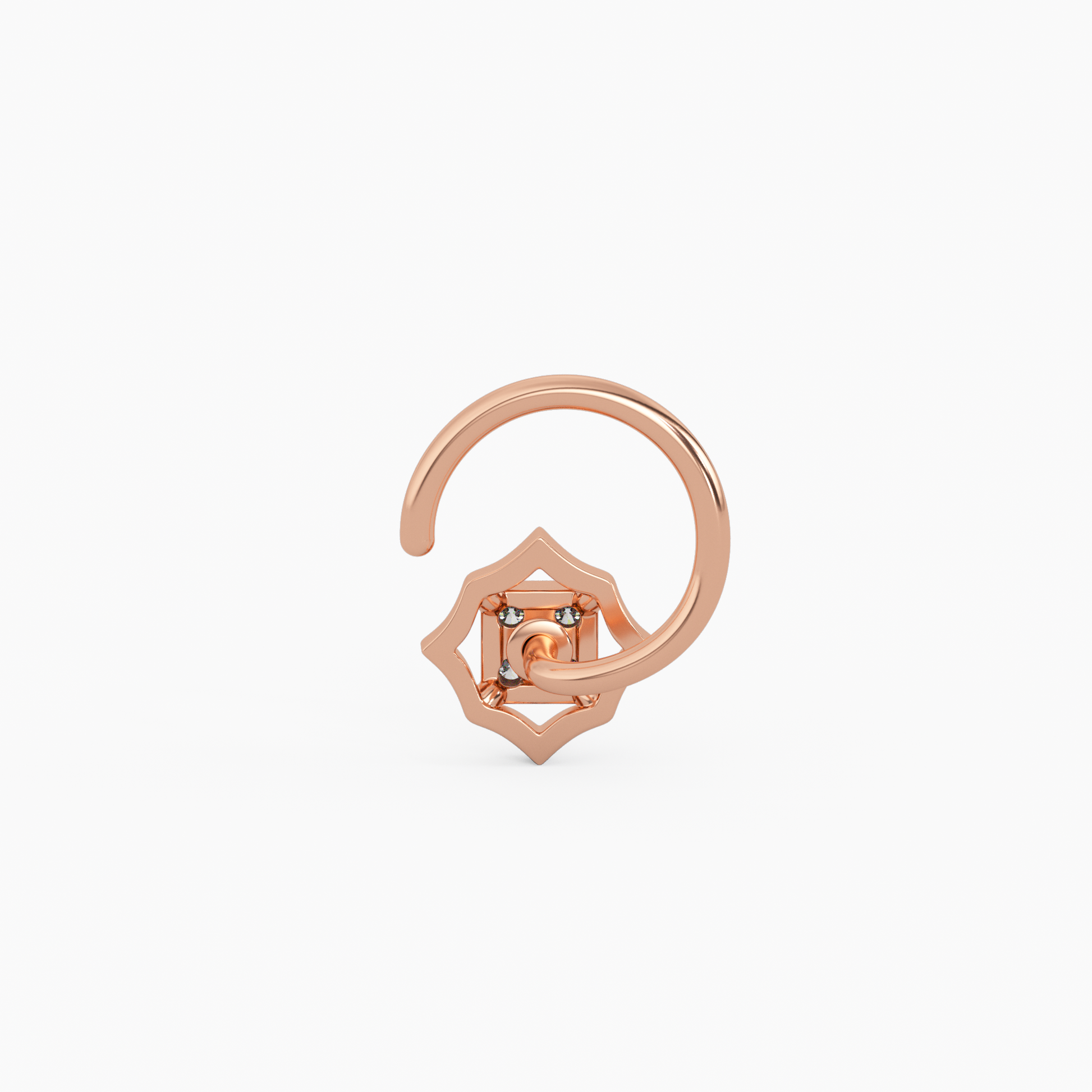 Ethereal Glow Gold and Diamond Nosepin