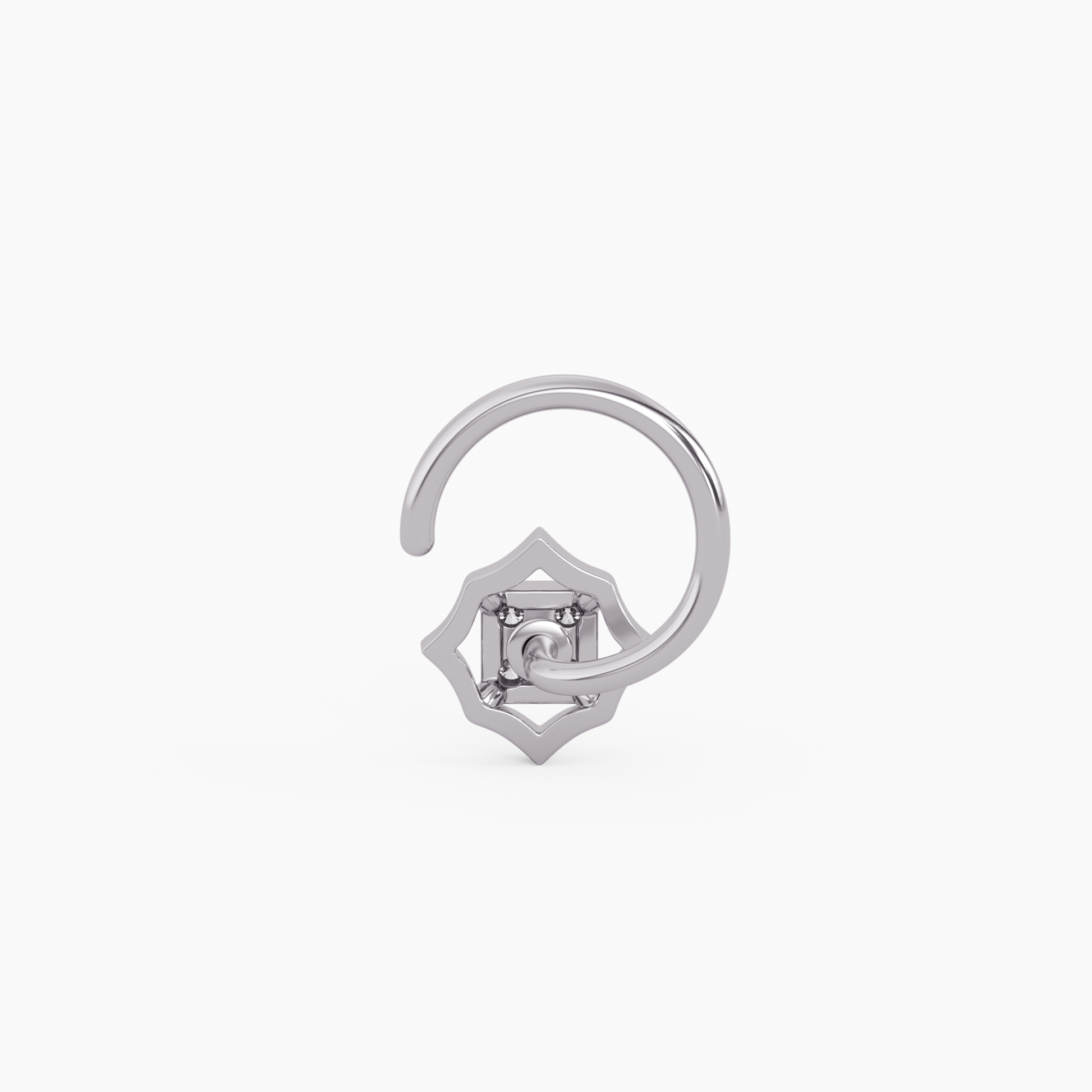 Ethereal Glow Gold and Diamond Nosepin