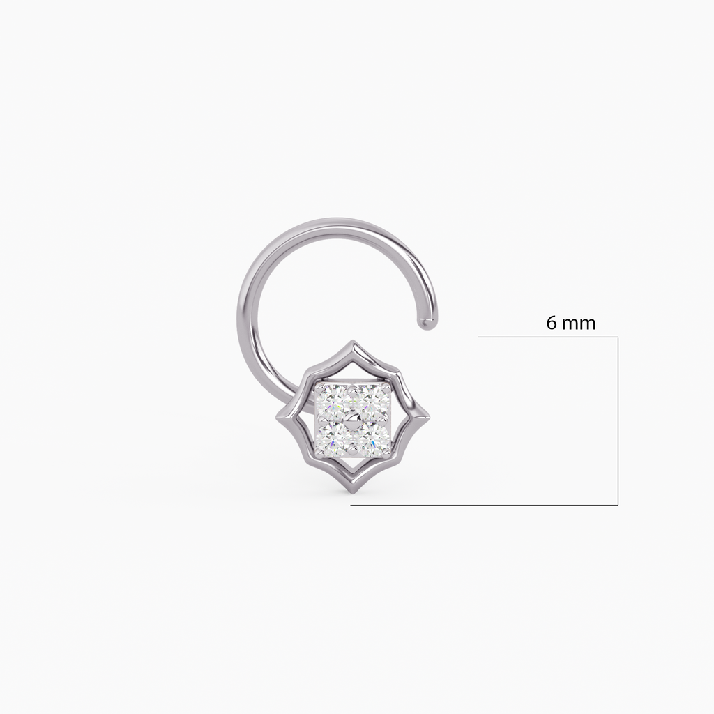 Ethereal Glow Gold and Diamond Nosepin