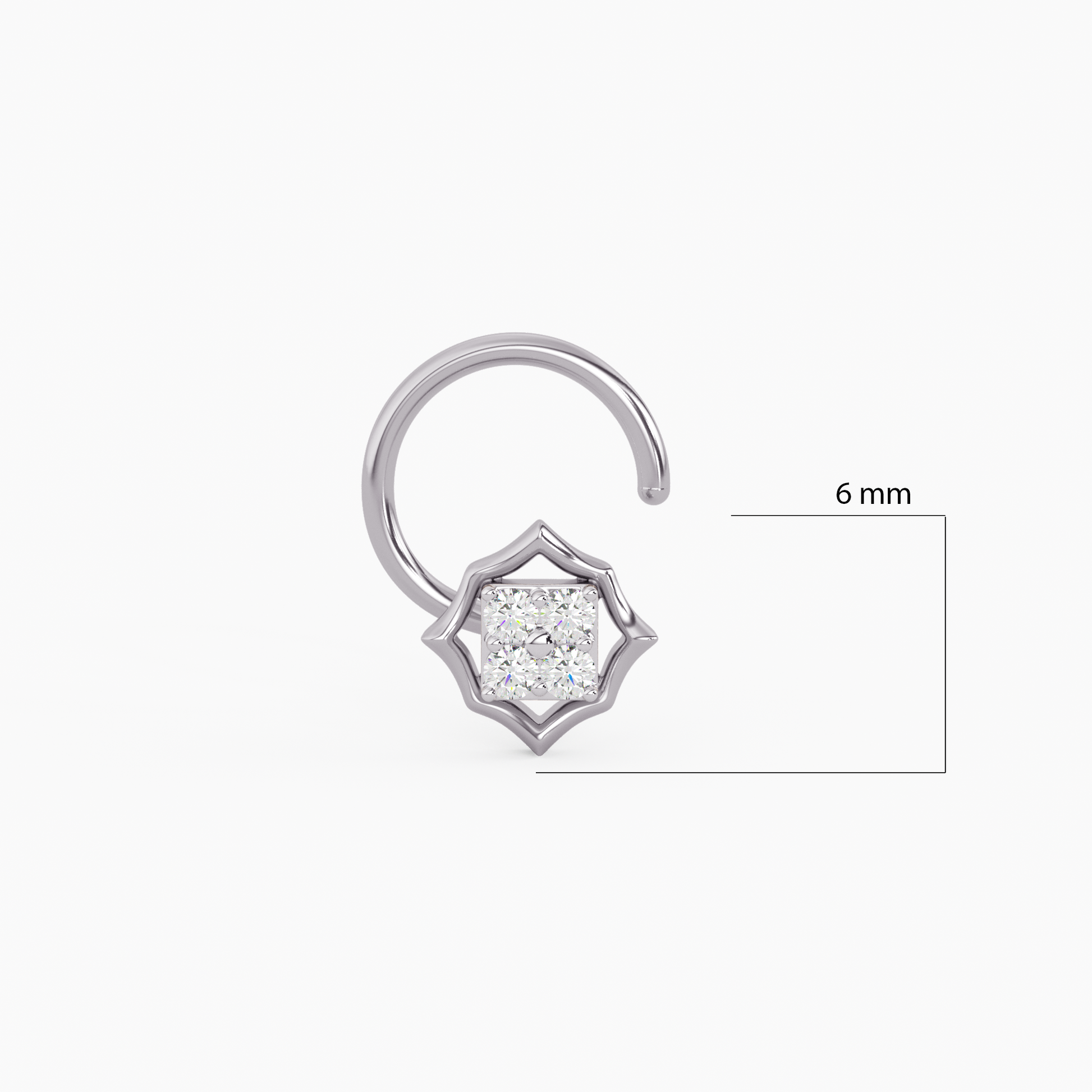 Ethereal Glow Gold and Diamond Nosepin