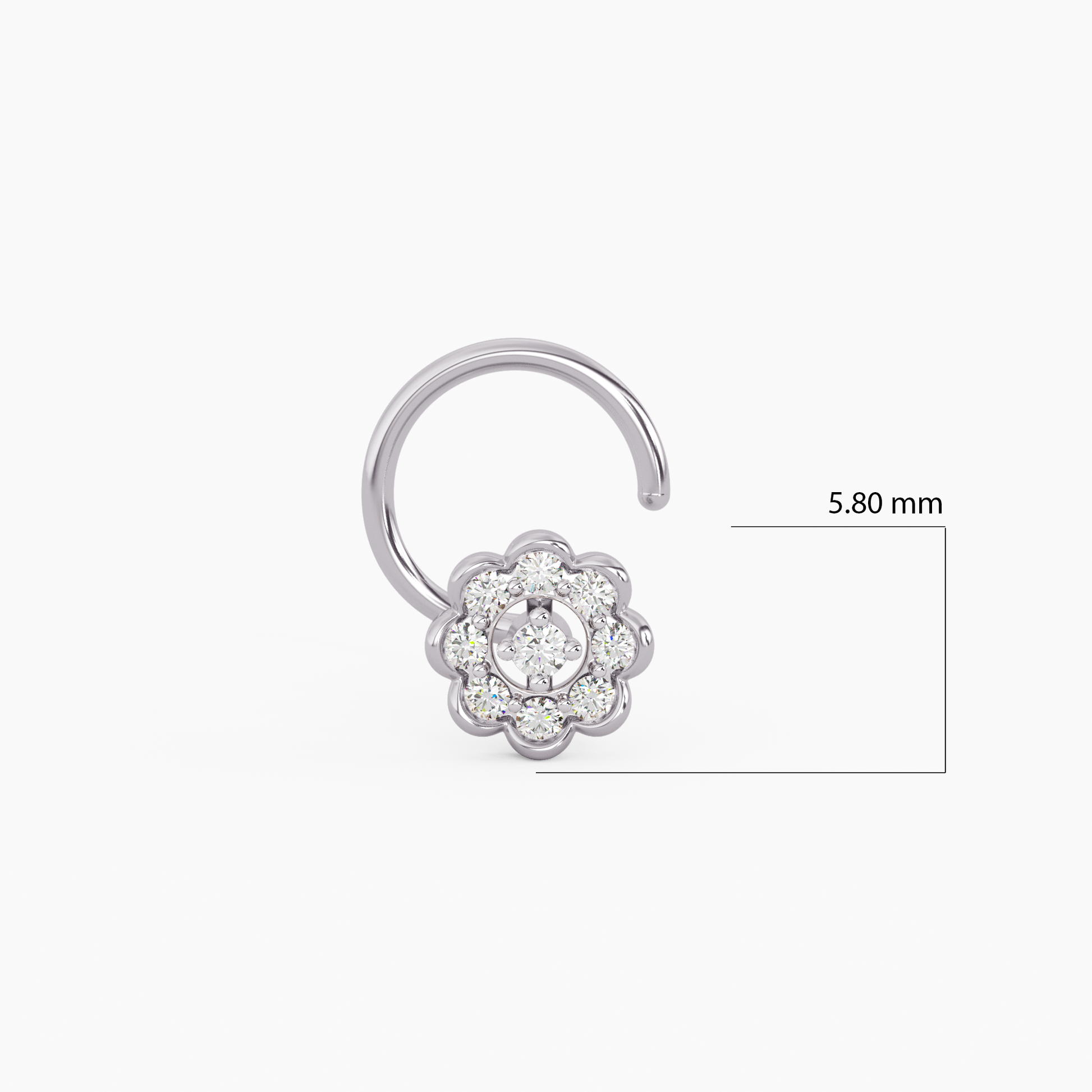 Divine Blossom Gold and Diamond Nosepin