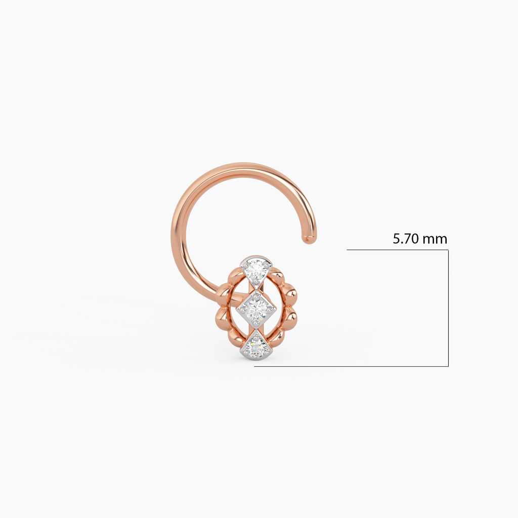 Chaahat Gold and Diamond Nosepin