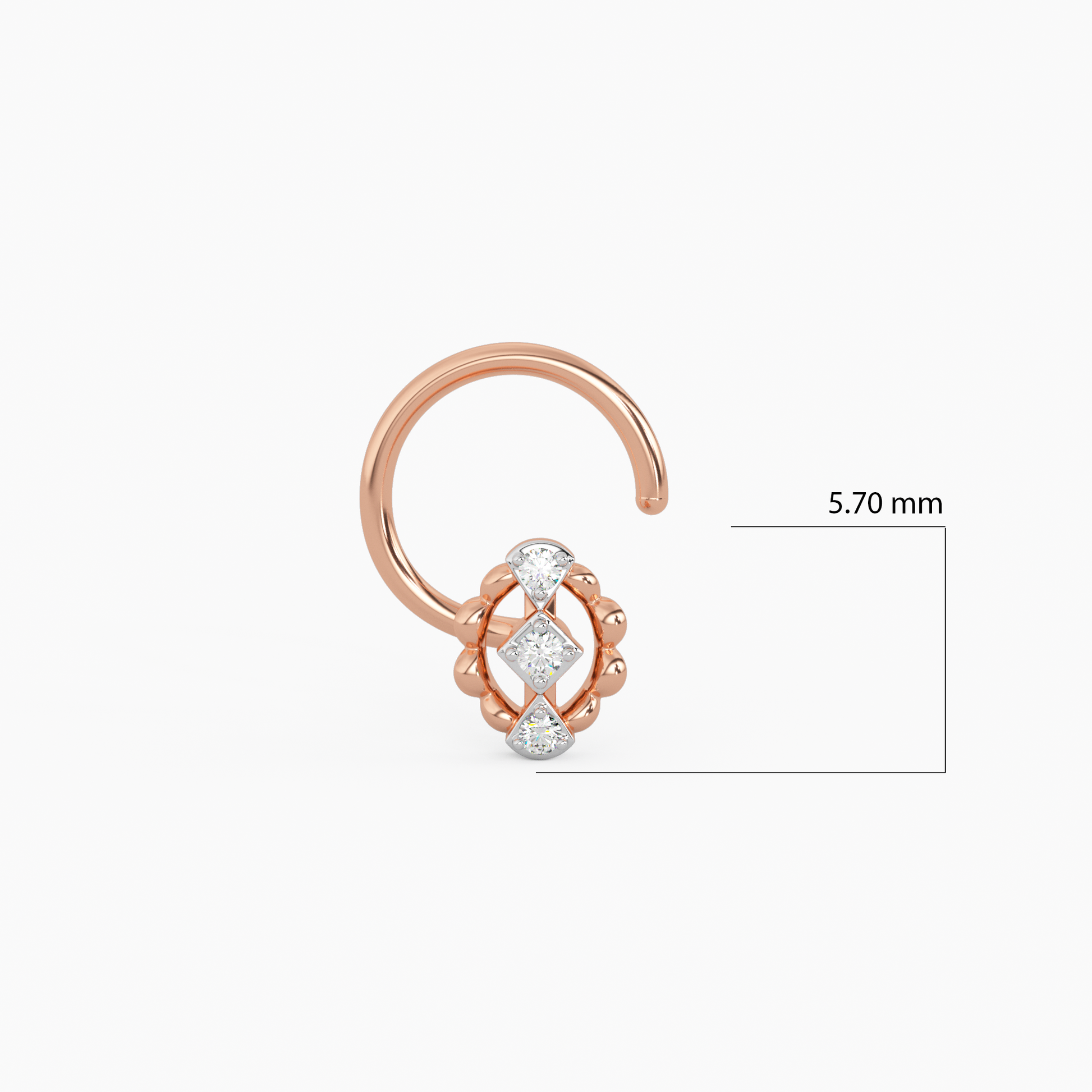 Chaahat Gold and Diamond Nosepin