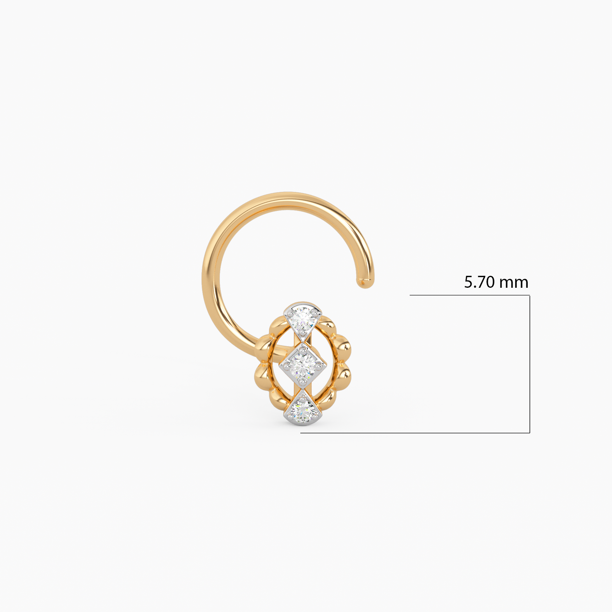 Chaahat Gold and Diamond Nosepin