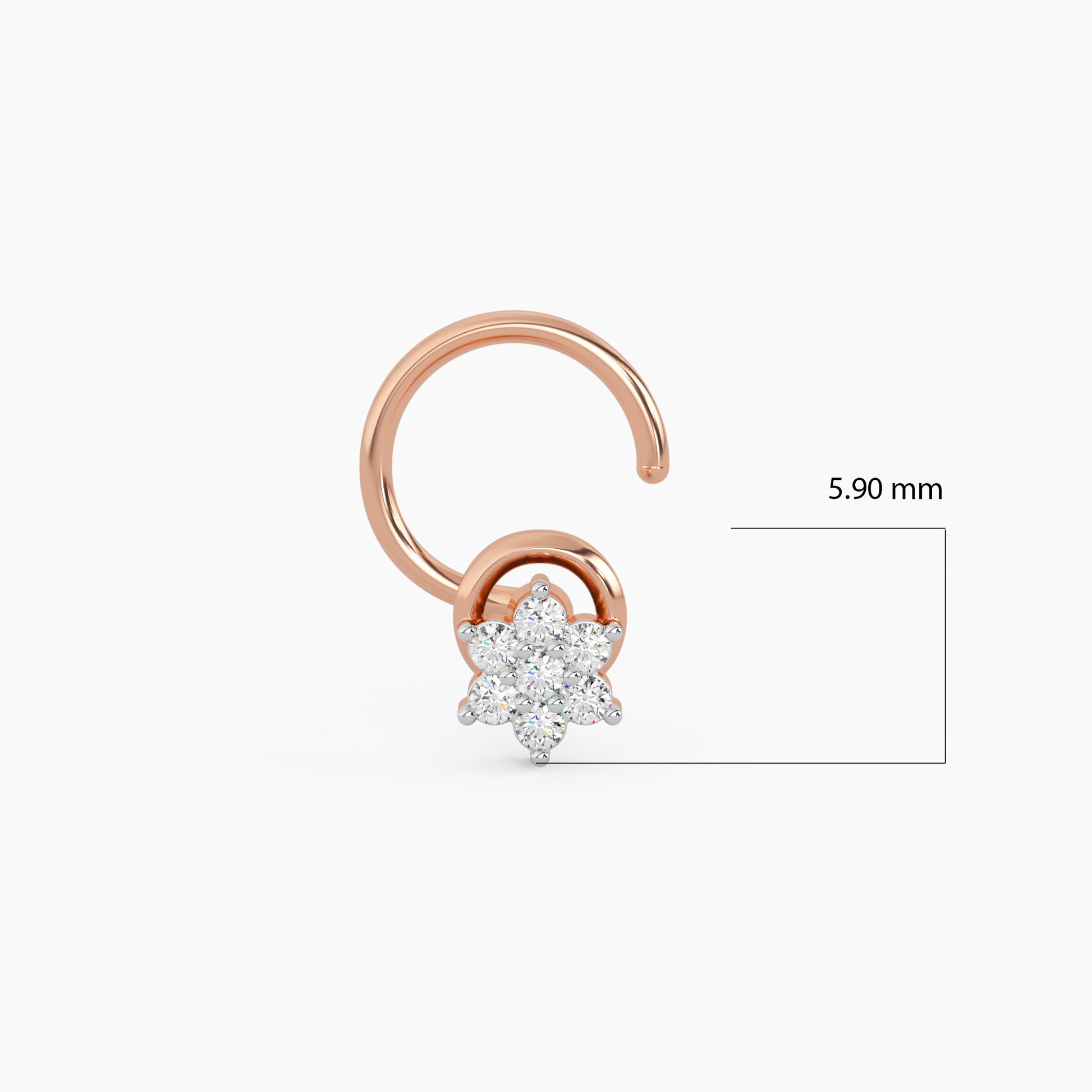 Gul Gold and Diamond Nosepin