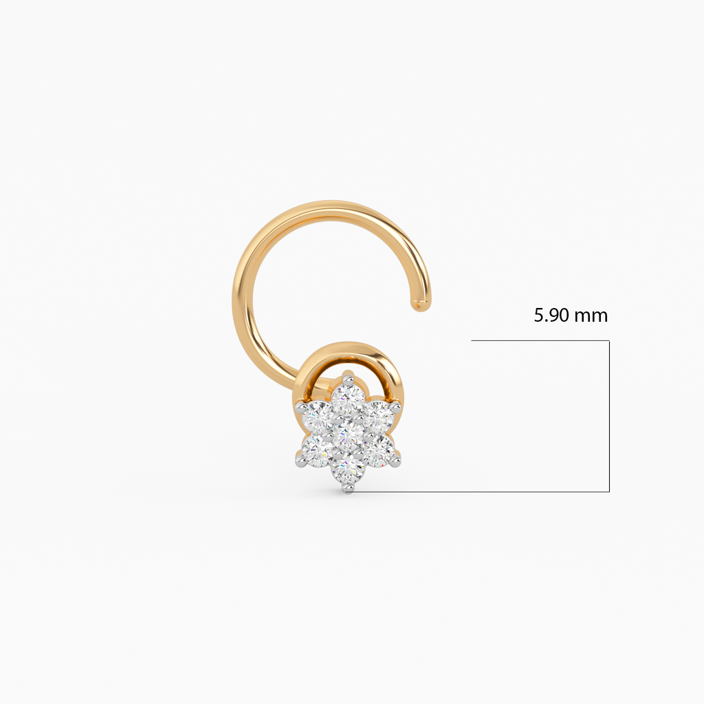 Gul Gold and Diamond Nosepin