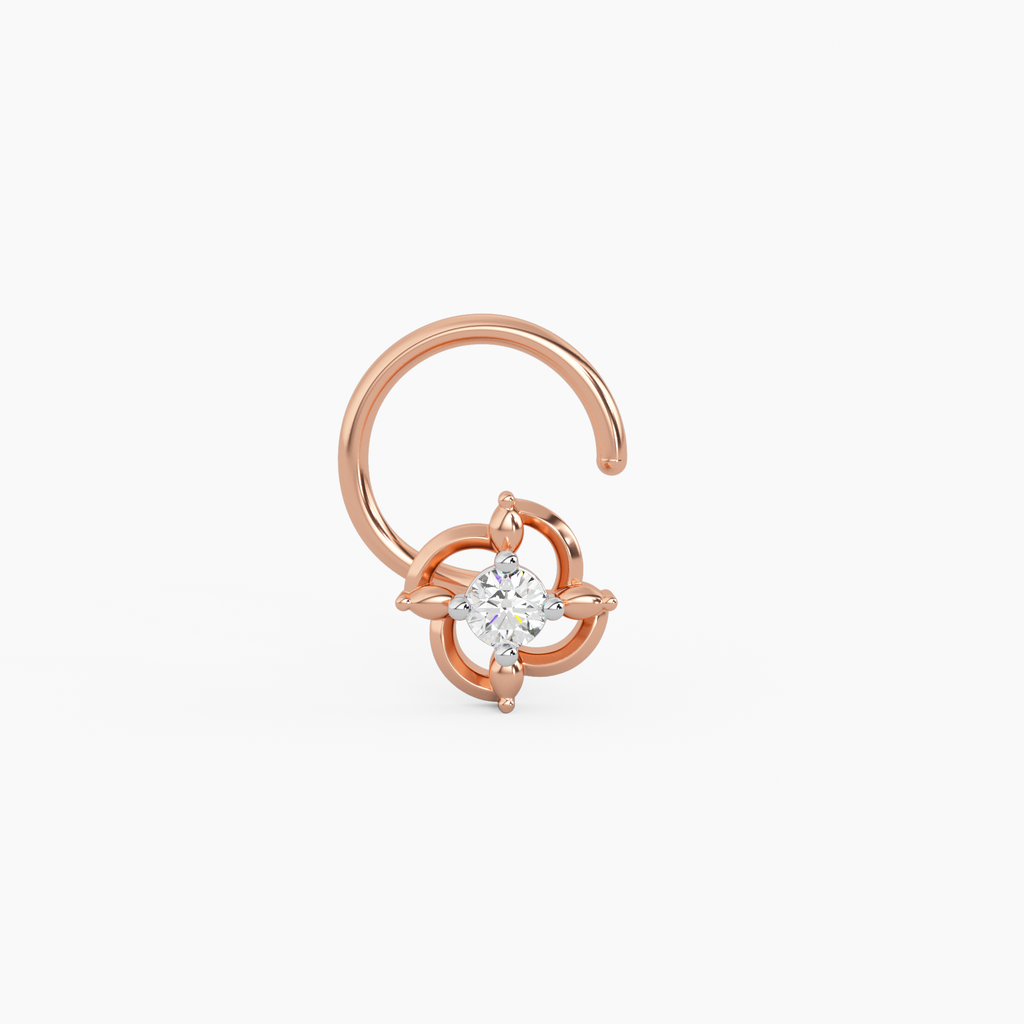 Amate Gold and Diamond Nosepin