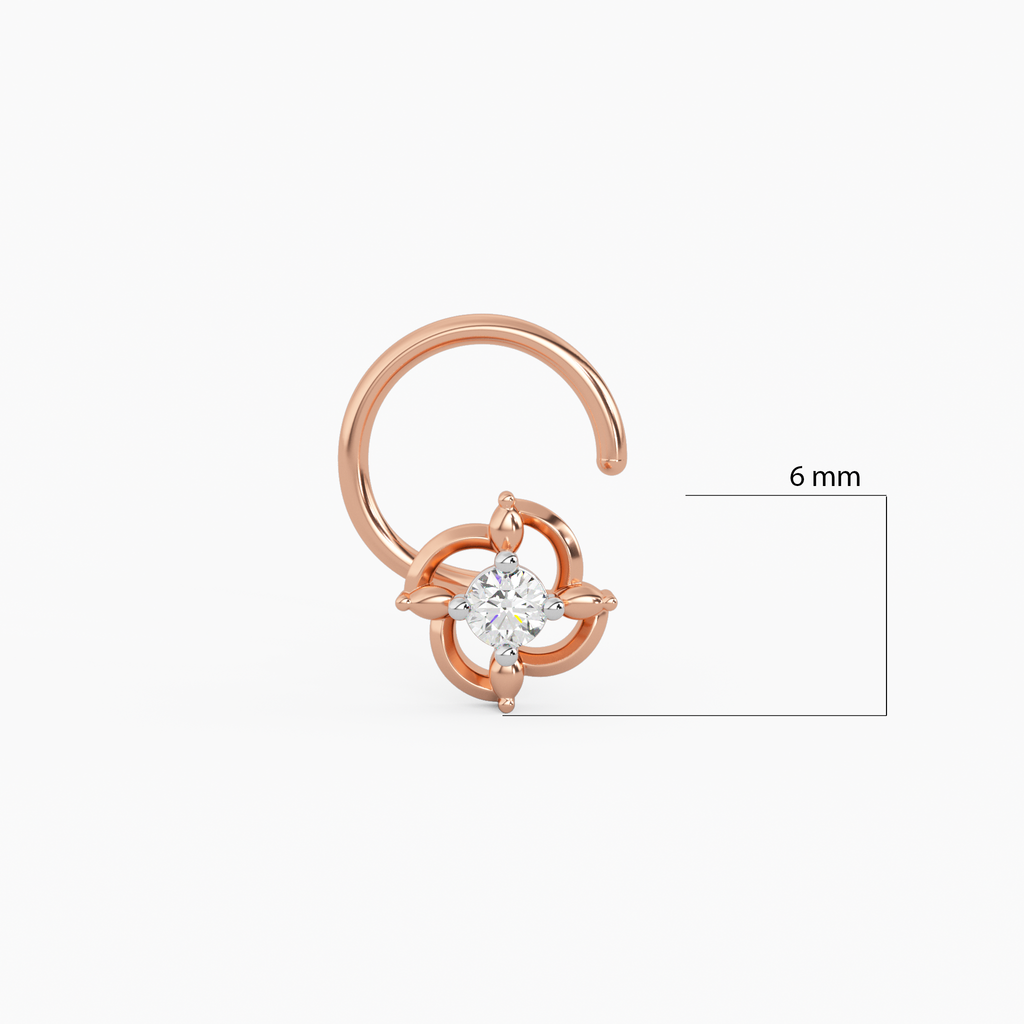 Amate Gold and Diamond Nosepin