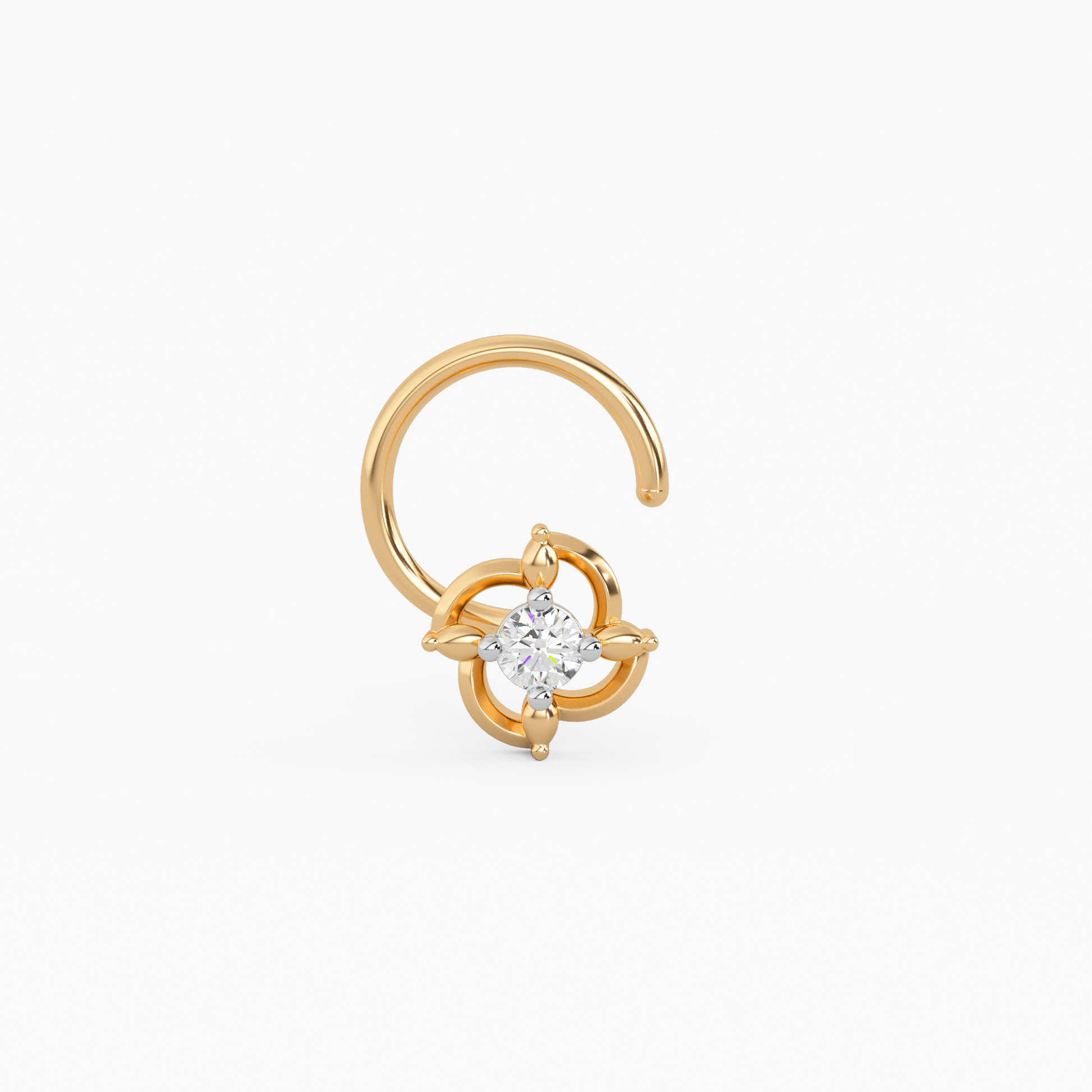 Amate Gold and Diamond Nosepin