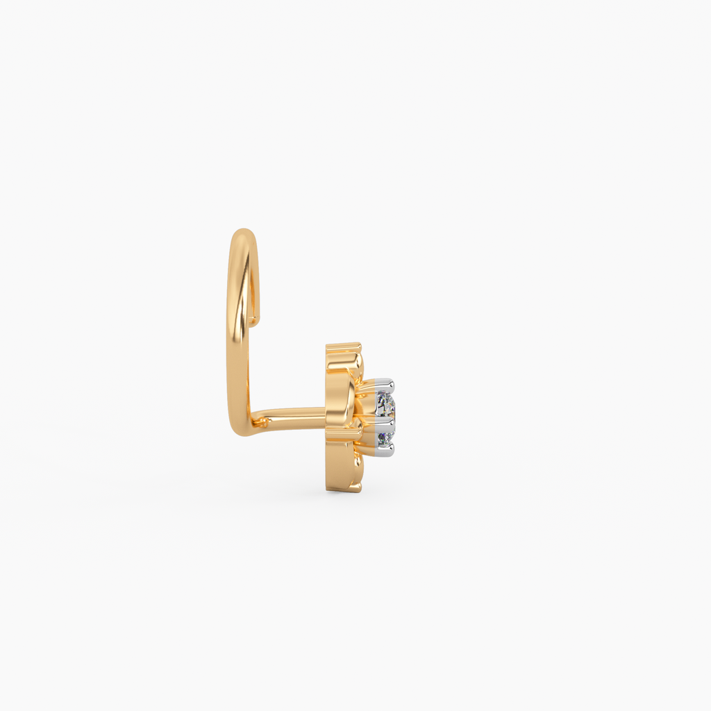 Amate Gold and Diamond Nosepin