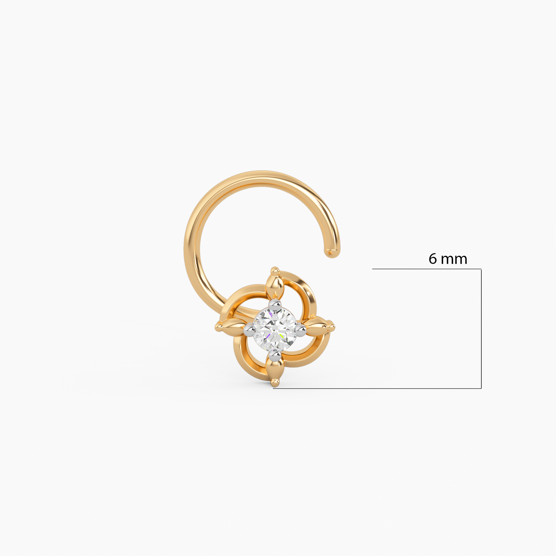 Amate Gold and Diamond Nosepin