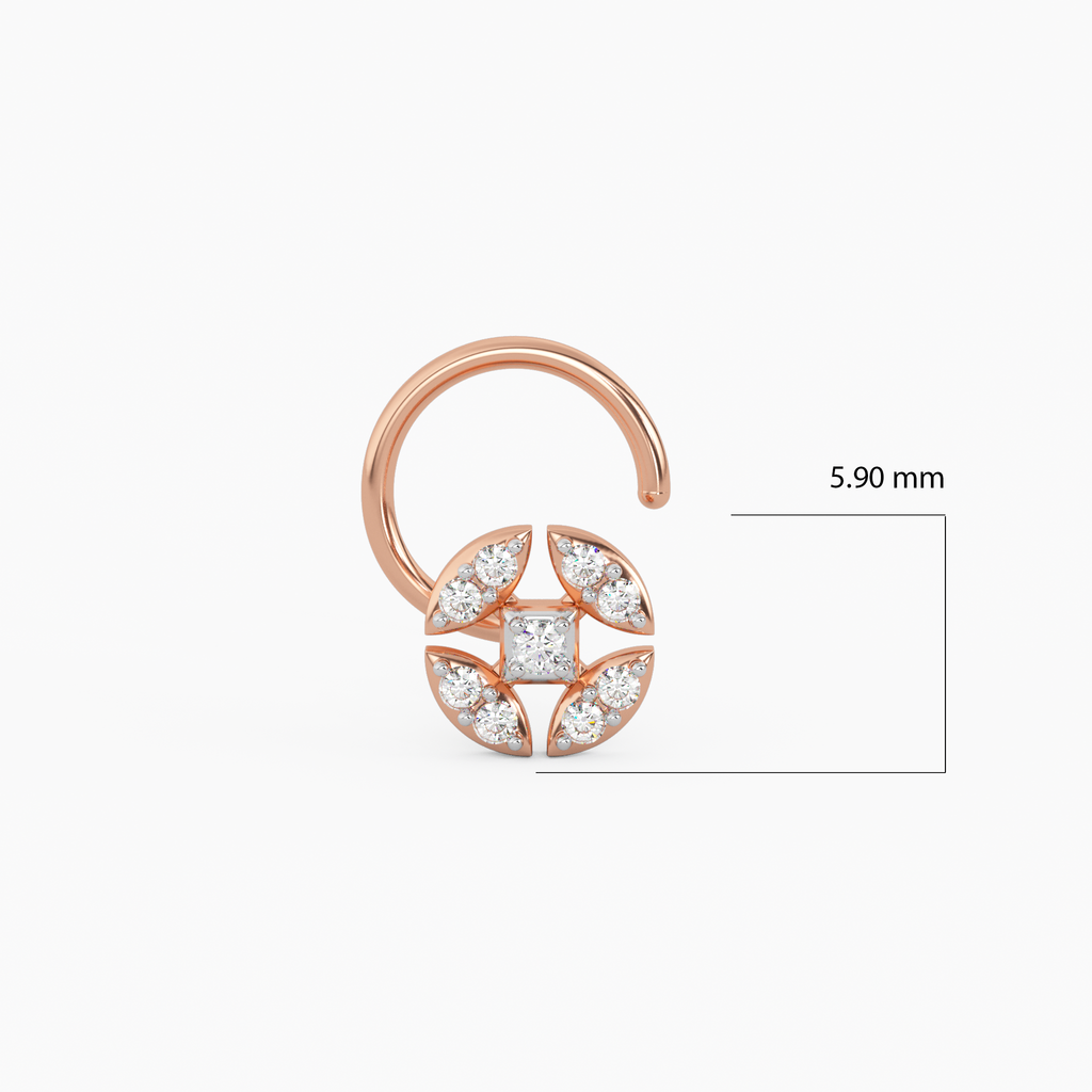 Kaadambinee Gold and Diamond Nosepin