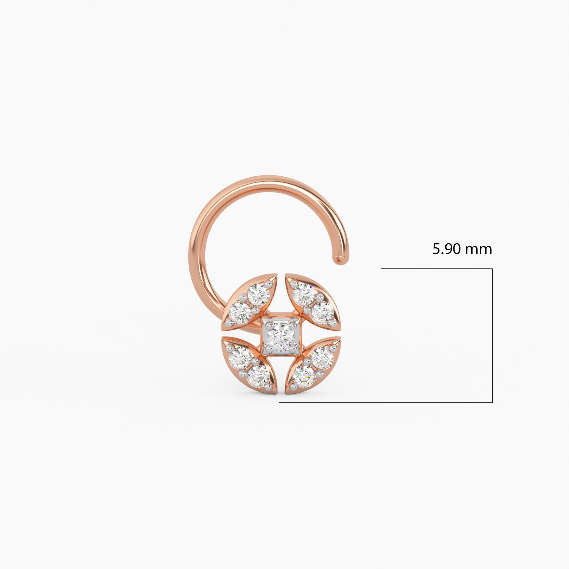 Kaadambinee Gold and Diamond Nosepin