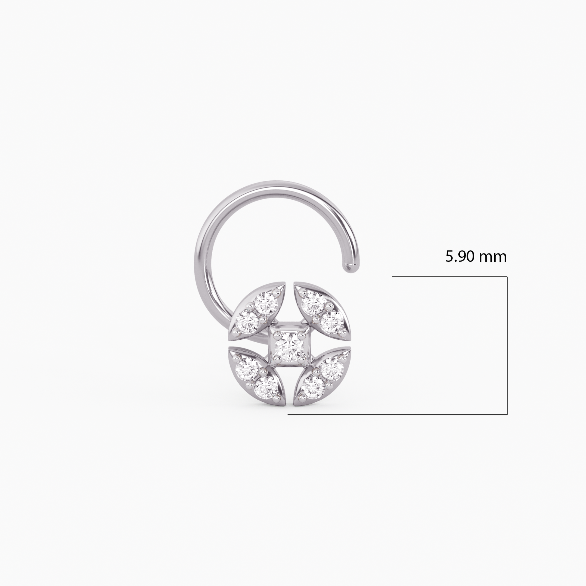 Kaadambinee Gold and Diamond Nosepin