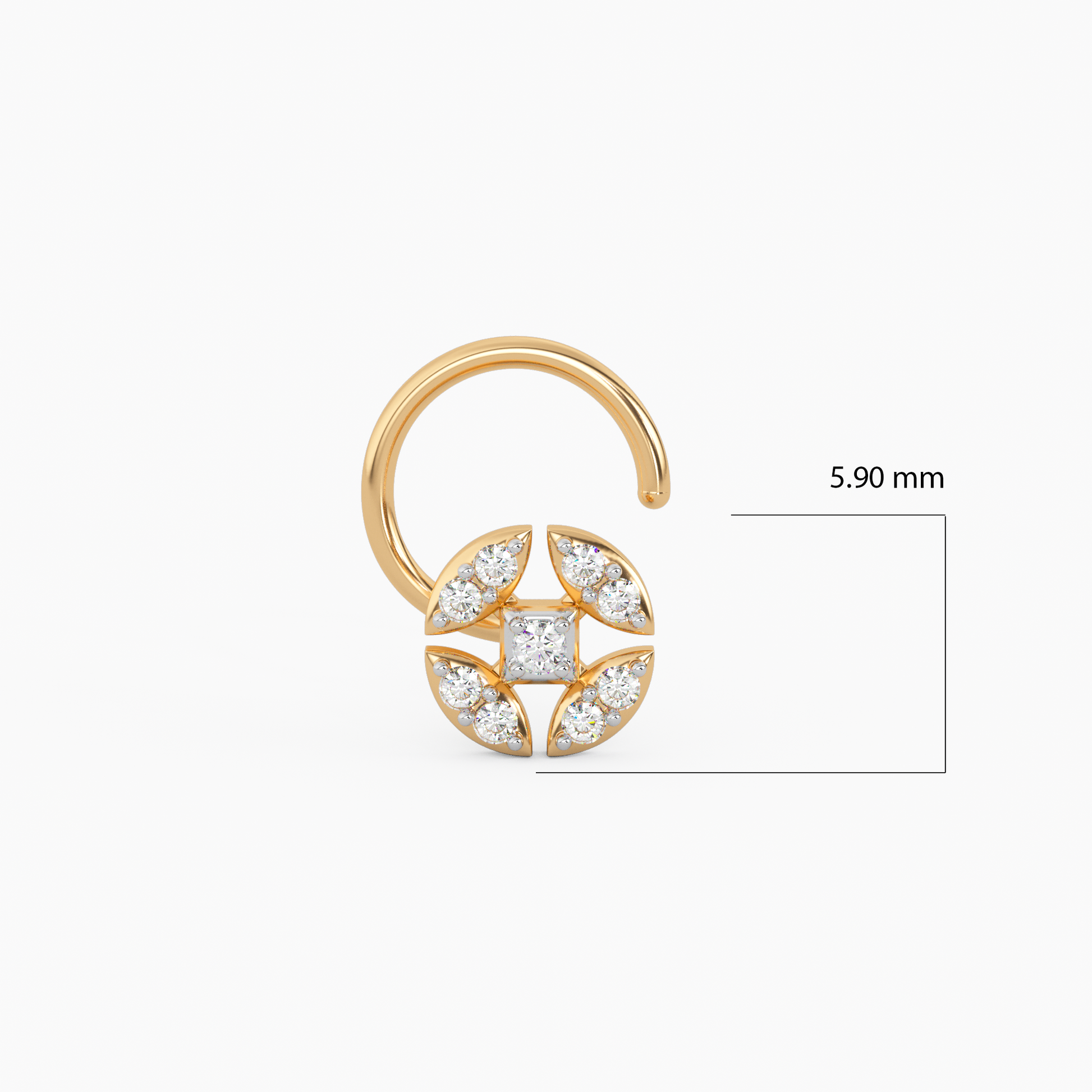 Kaadambinee Gold and Diamond Nosepin