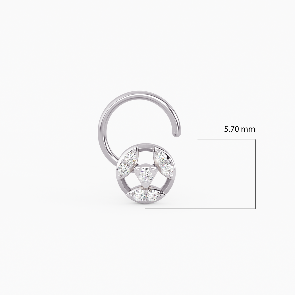 Circle of Love Gold and Diamond Nosepin