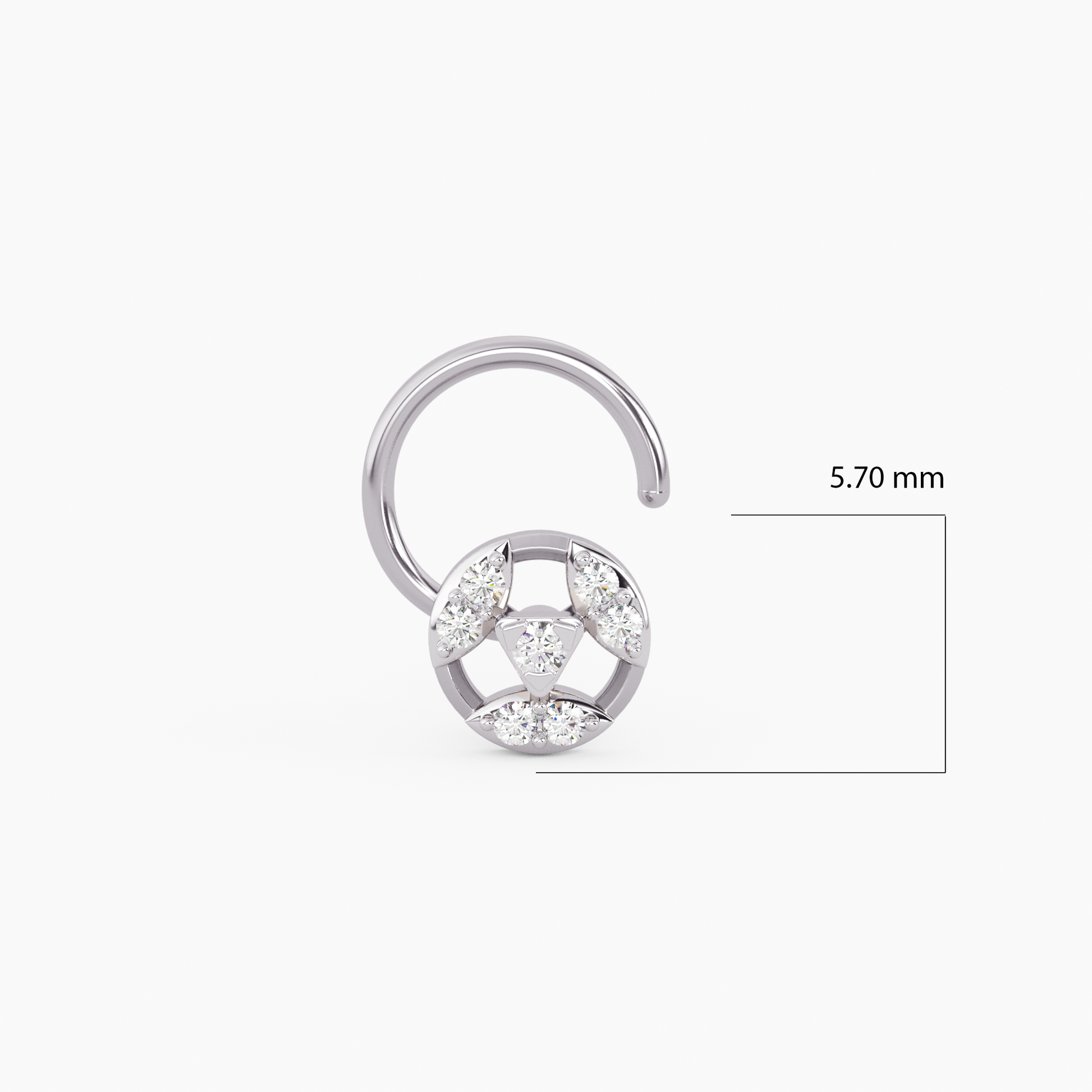 Circle of Love Gold and Diamond Nosepin