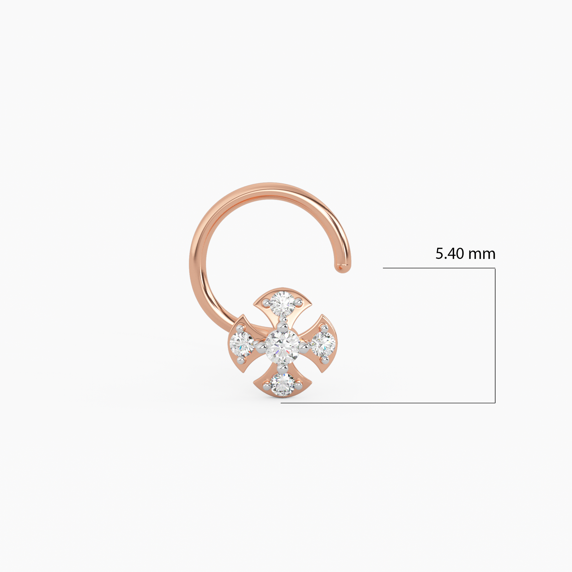 Essence of Grandeur Gold and Diamond Nosepin