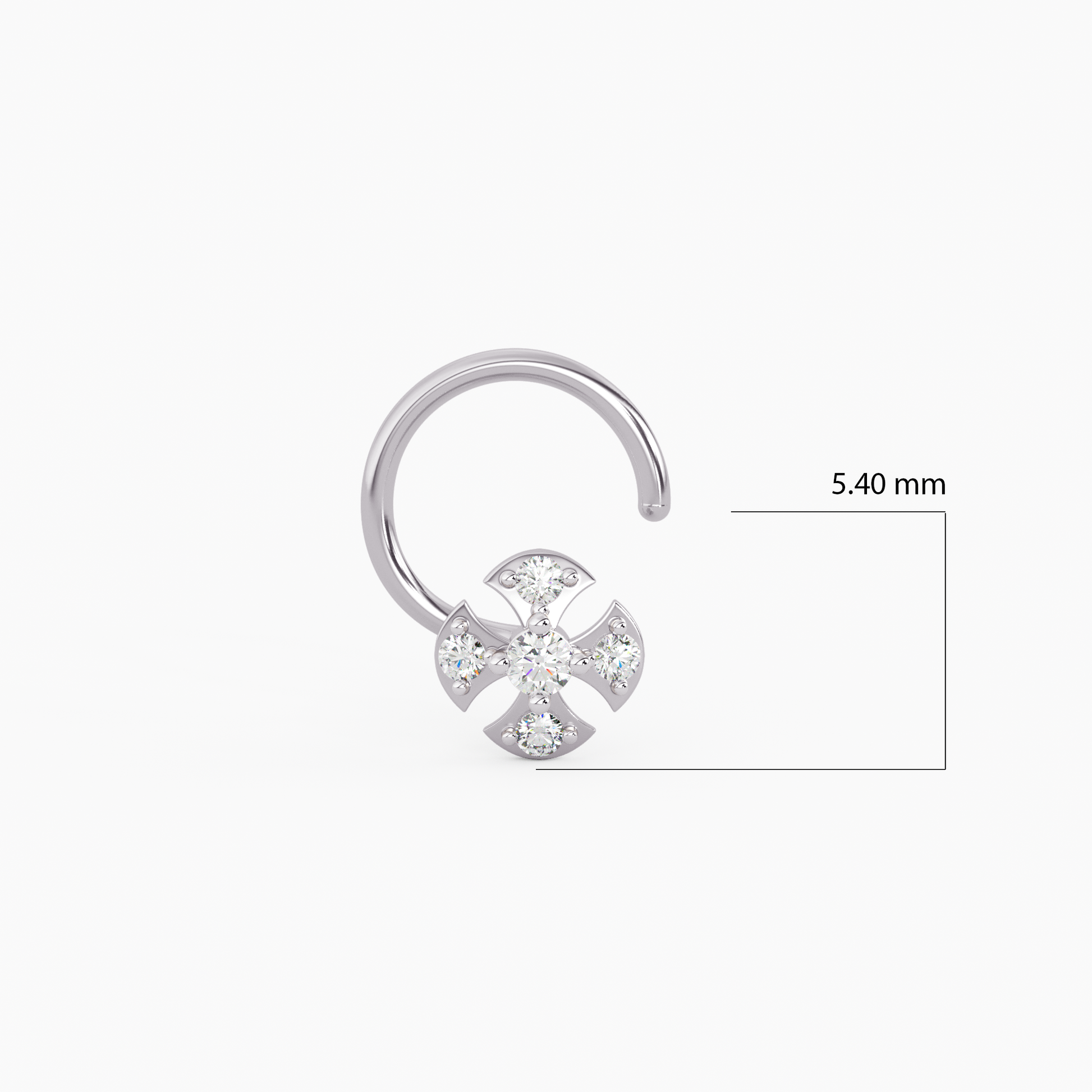 Essence of Grandeur Gold and Diamond Nosepin